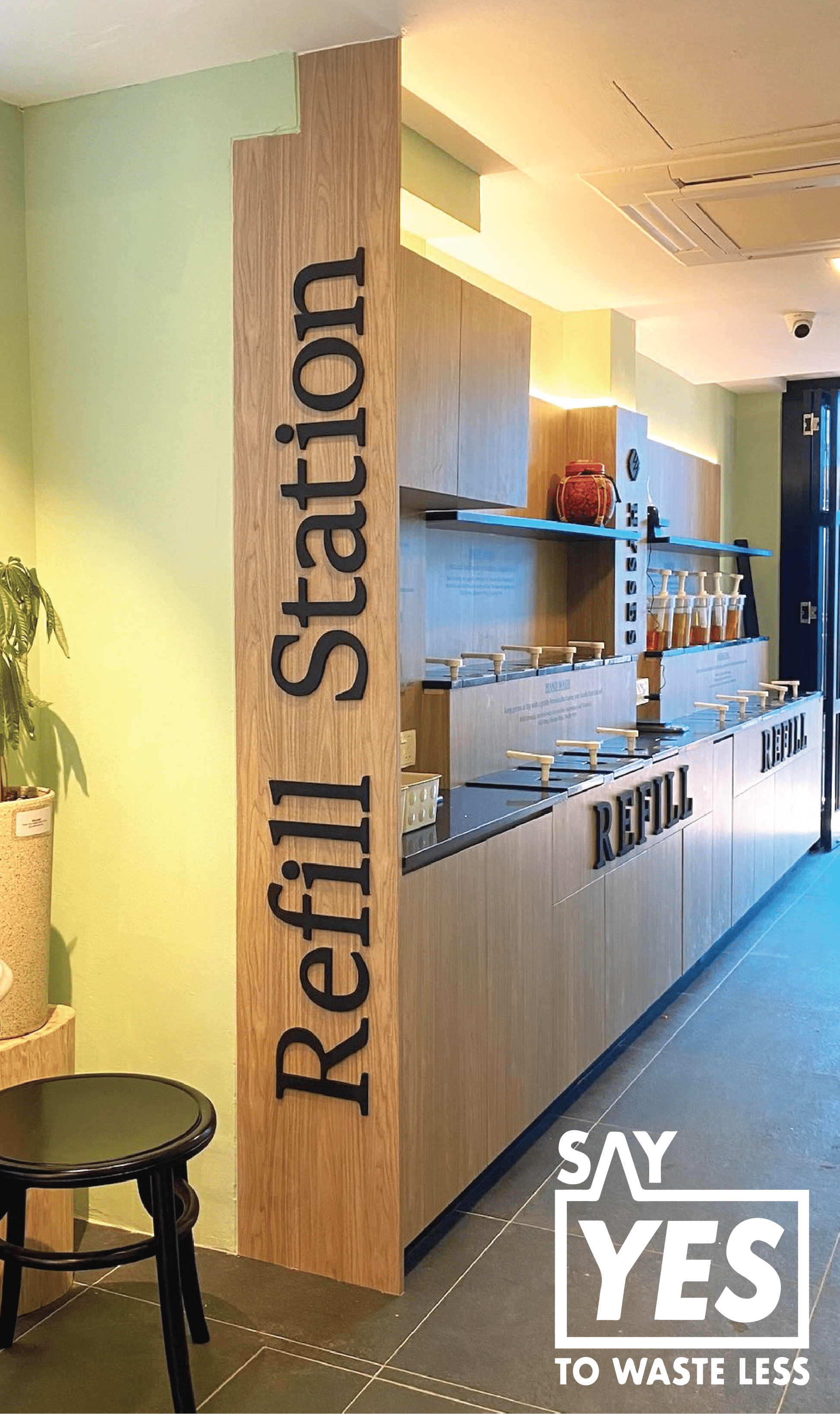 Refill Station. Say Yes to Waste Less