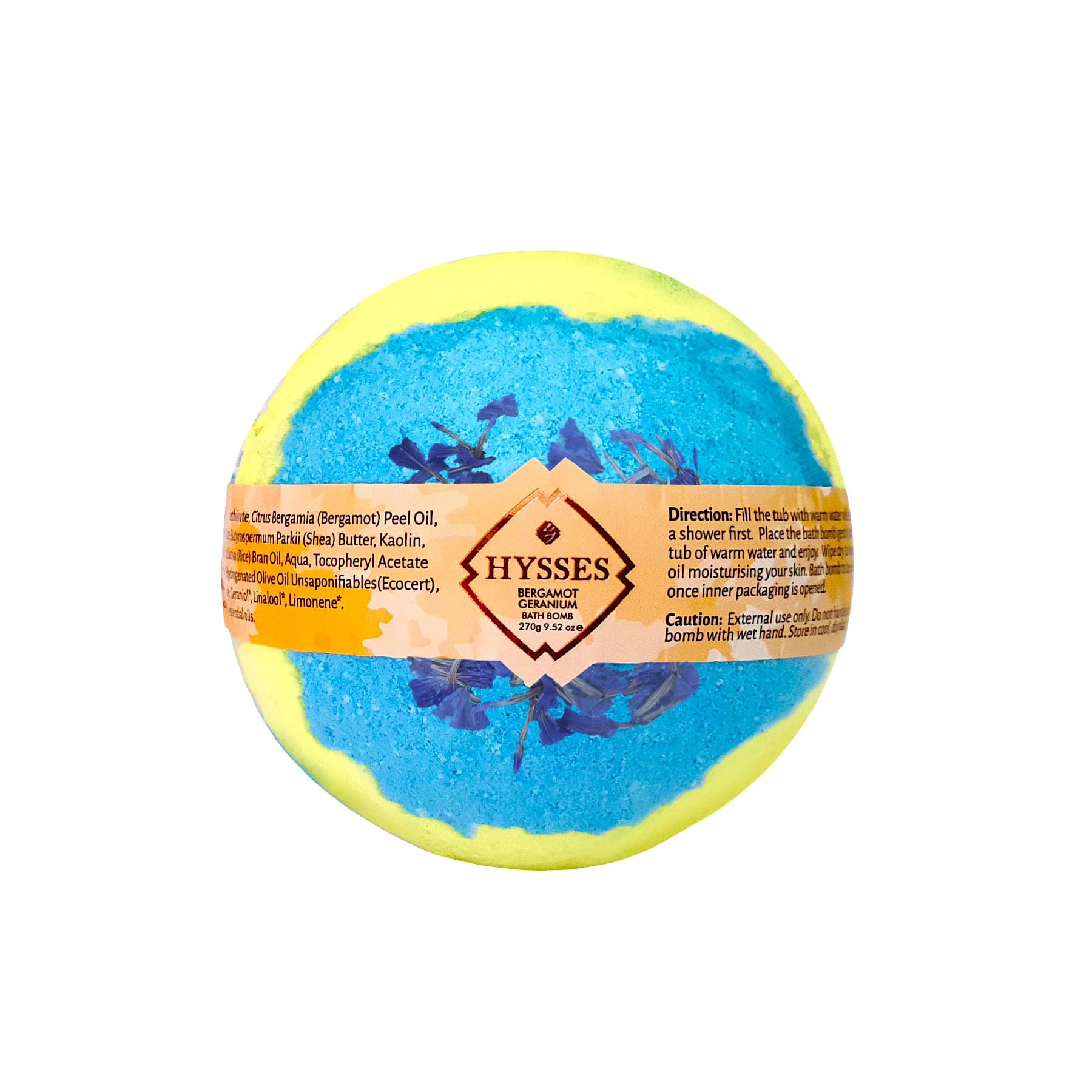 Hysses Singapore Body Bath Bomb, Bergamot Geranium