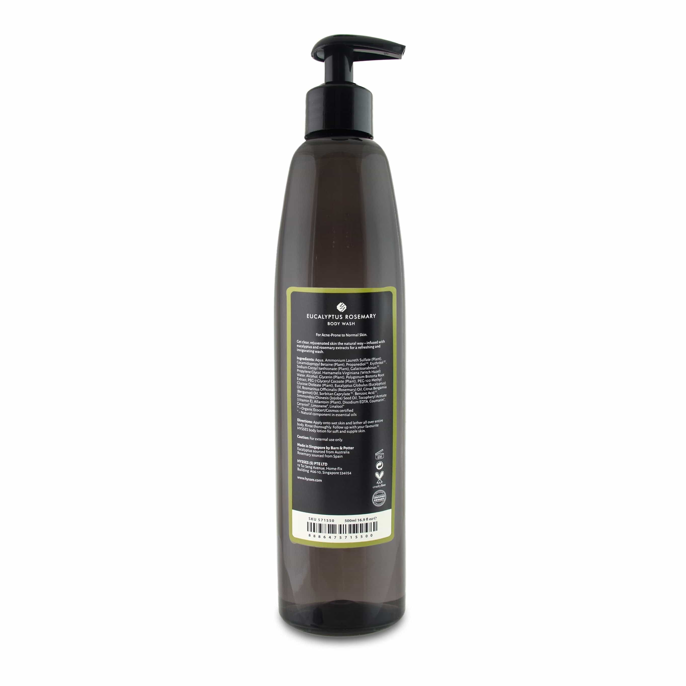 Hysses Singapore Body Body Wash Eucalyptus Rosemary