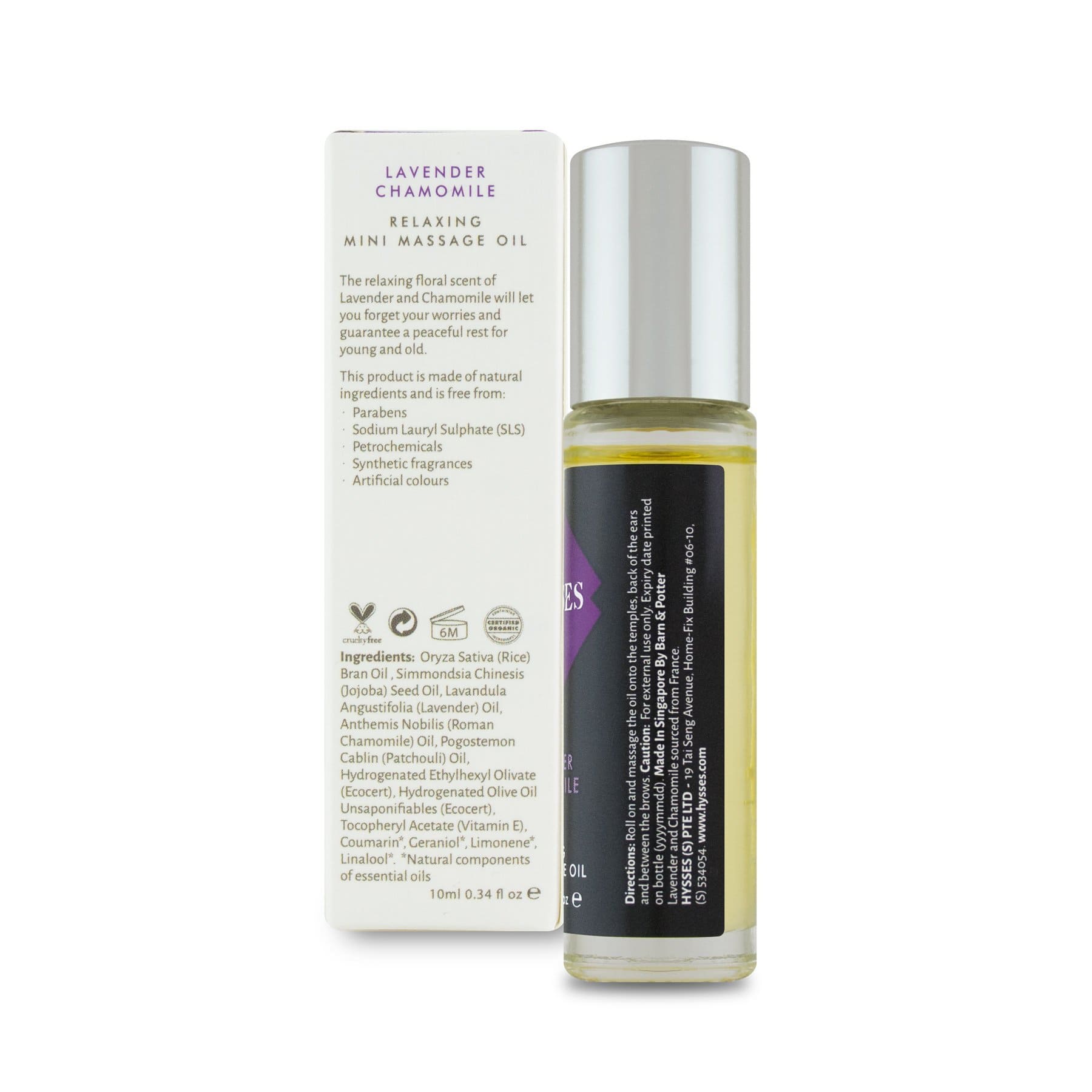 Hysses Singapore Body Mini Massage Oil Lavender Chamomile