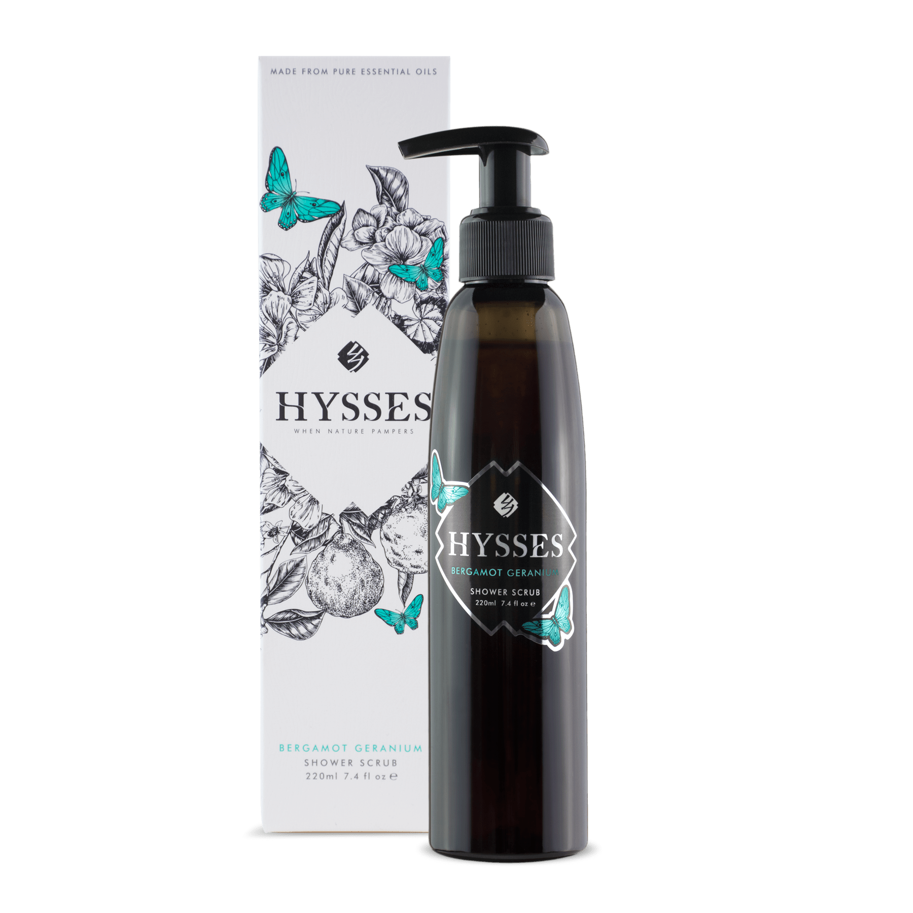 Hysses Singapore Body 220ml Shower Scrub Bergamot Geranium