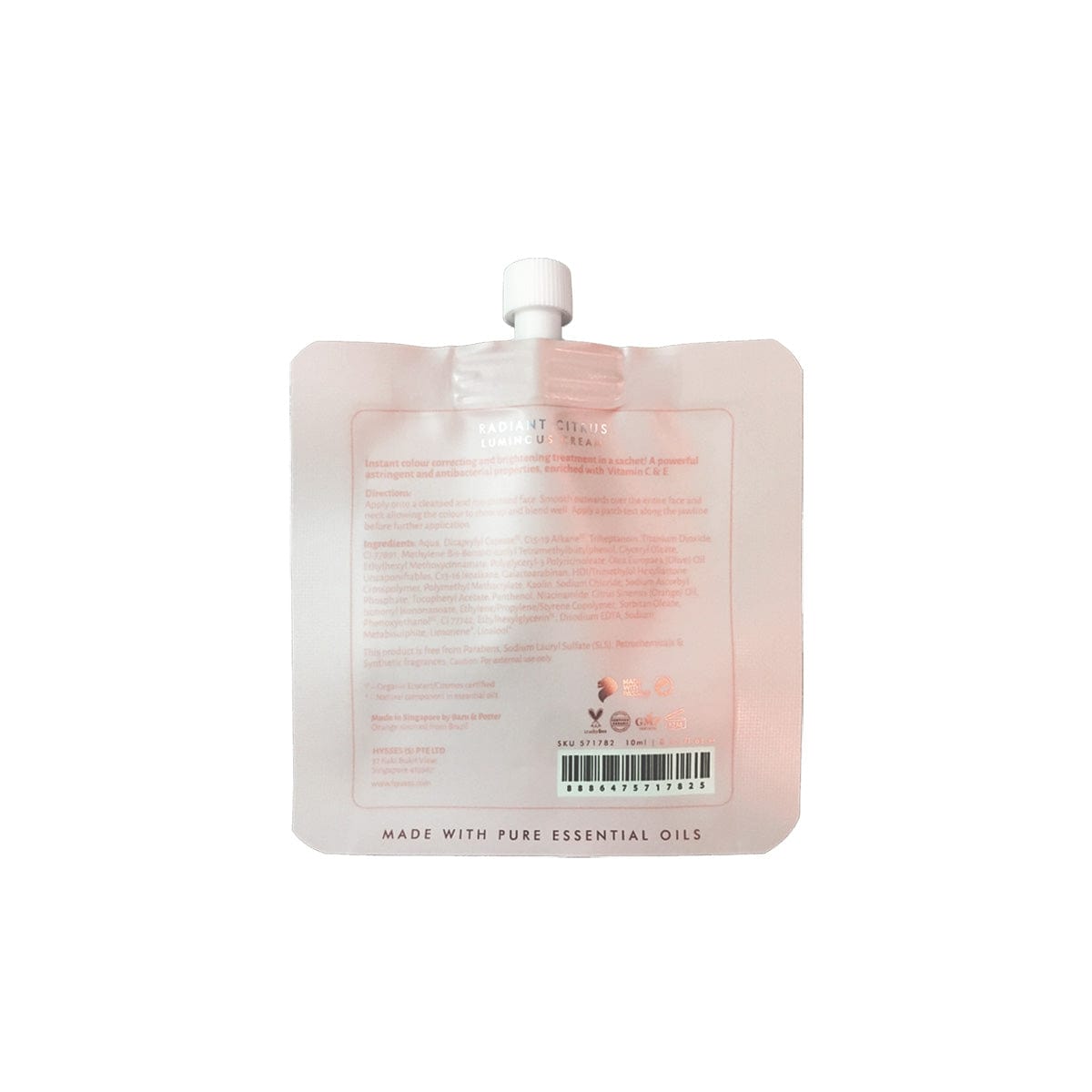 Hysses Singapore Face Care Lilac Luminous, Radiant Citrus SPF50/PA++ R