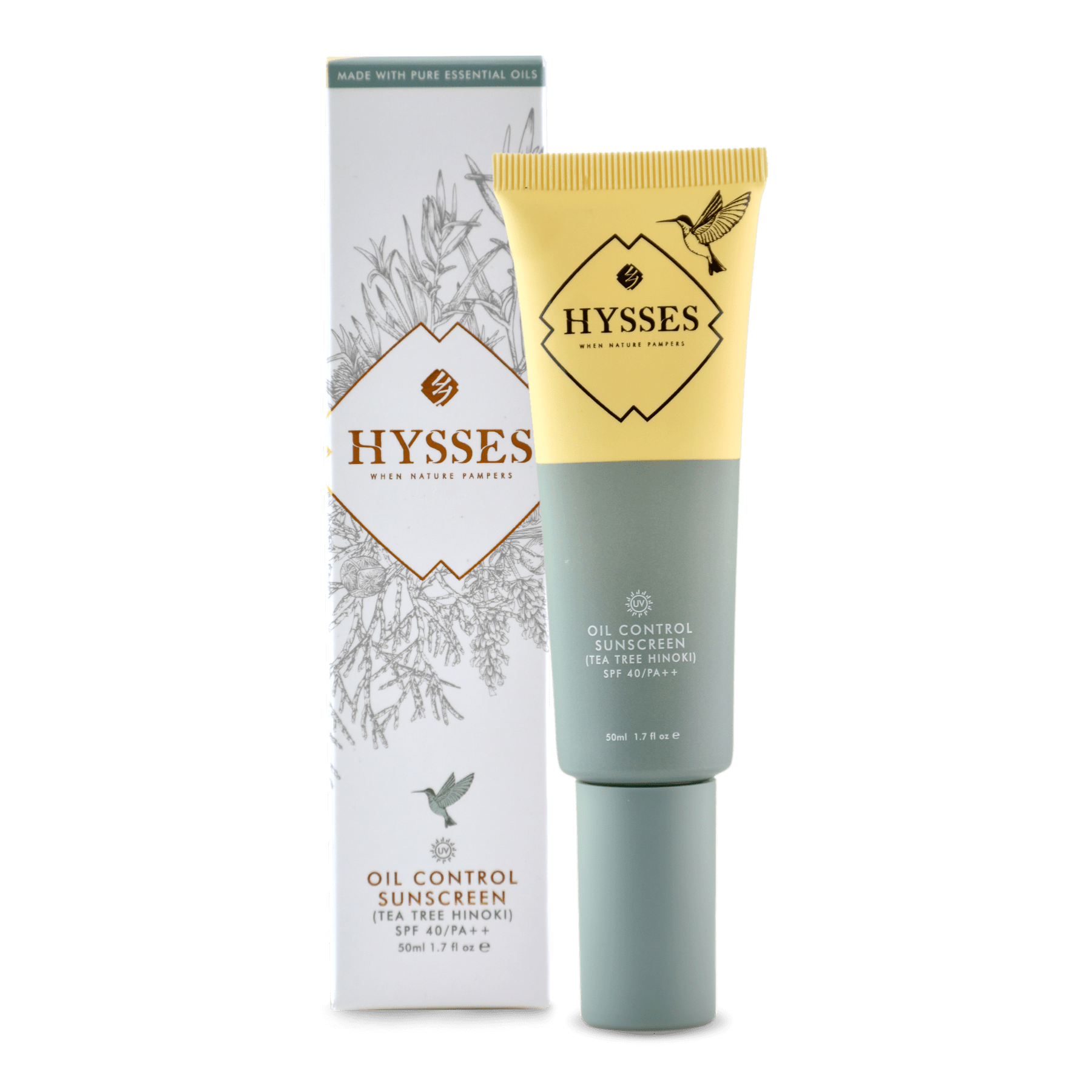 Hysses Singapore Face Care Oil Control Sunscreen Tea Tree Hinoki SPF 40 / PA++ R