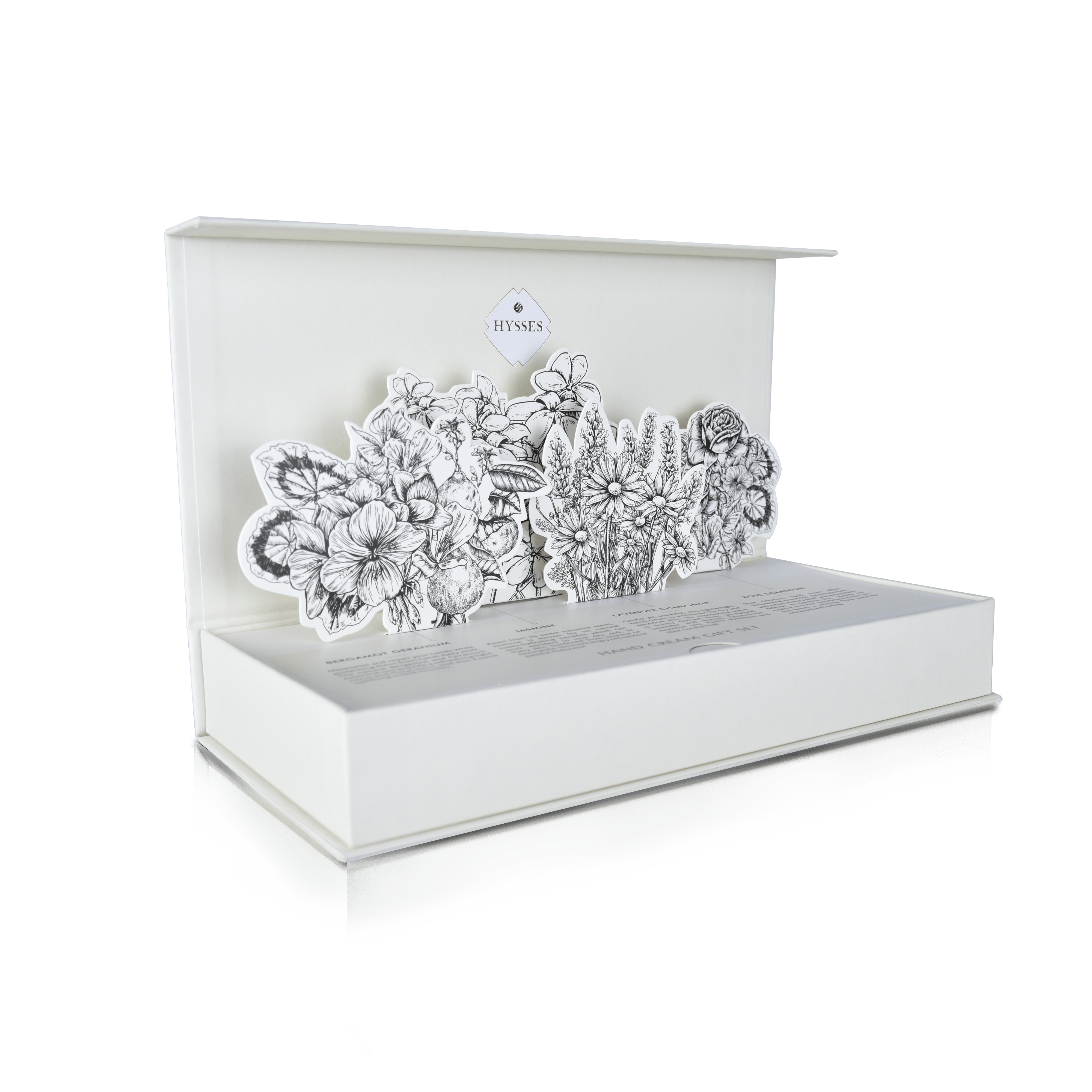 Hysses Singapore Gifts Gift Set Of 4 Hand Cream, 25ml (Bergamot Geranium, Jasmine, Lavender Chamomile, Rose Geranium)