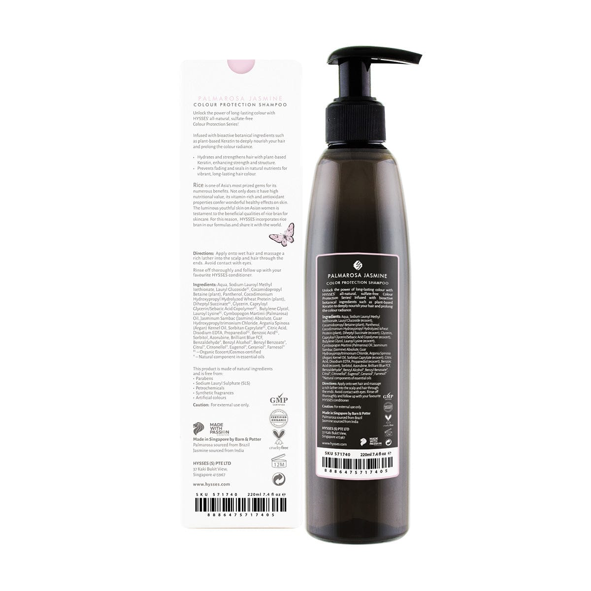 Hysses Singapore Hair Colour Protection Shampoo, Palmarosa Jasmine