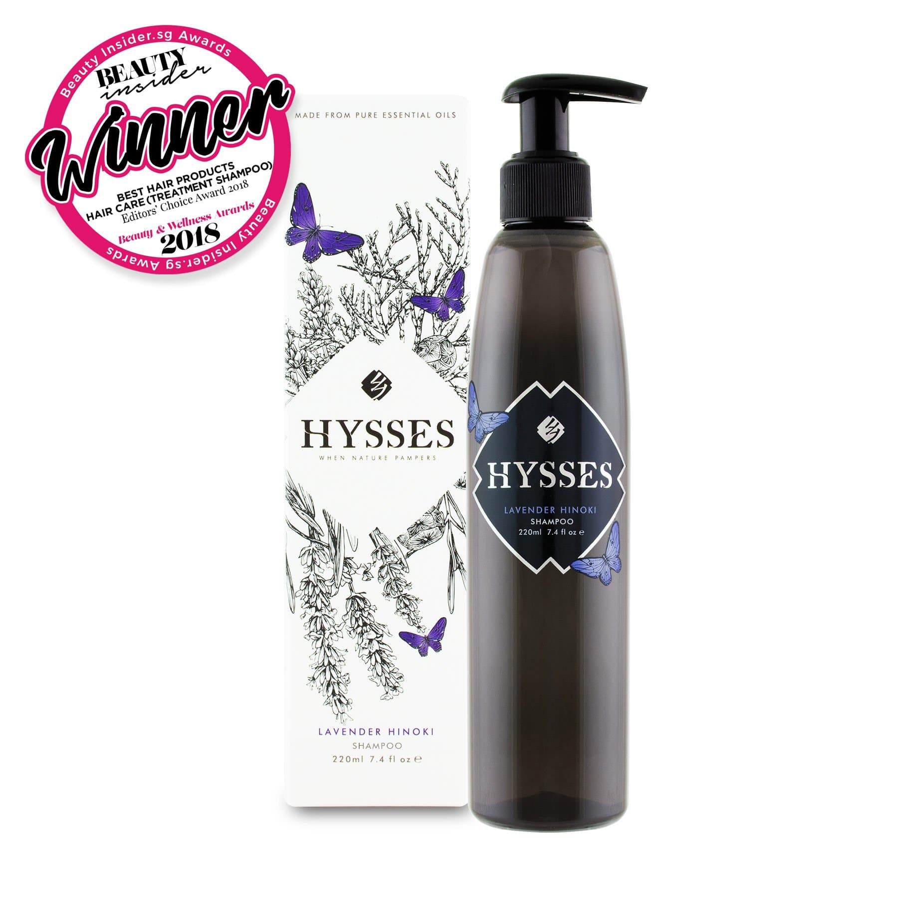 Hysses Singapore Hair 220ml Shampoo Lavender Hinoki