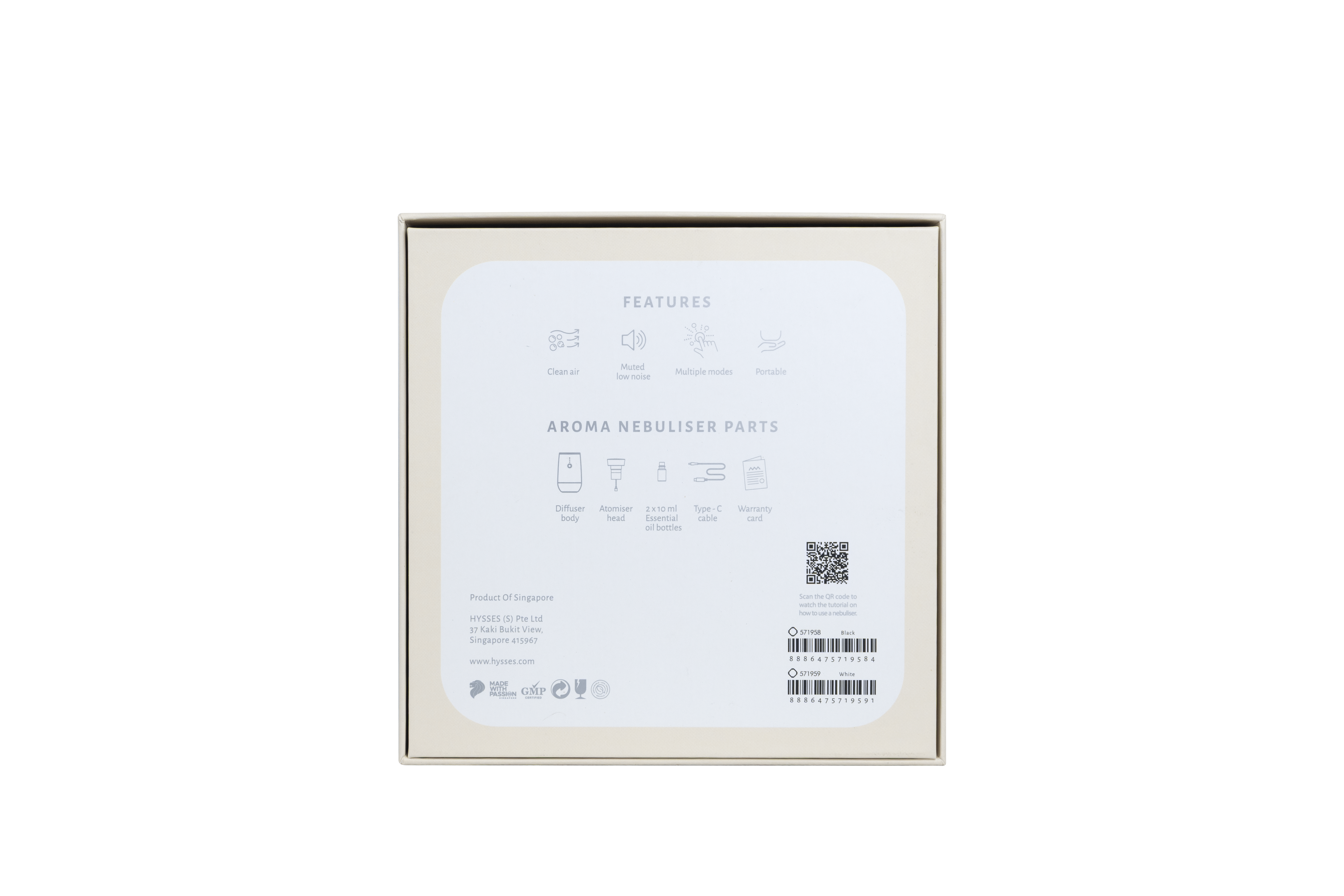 Hysses Singapore Home & Scent Aeris Gold Nebuliser