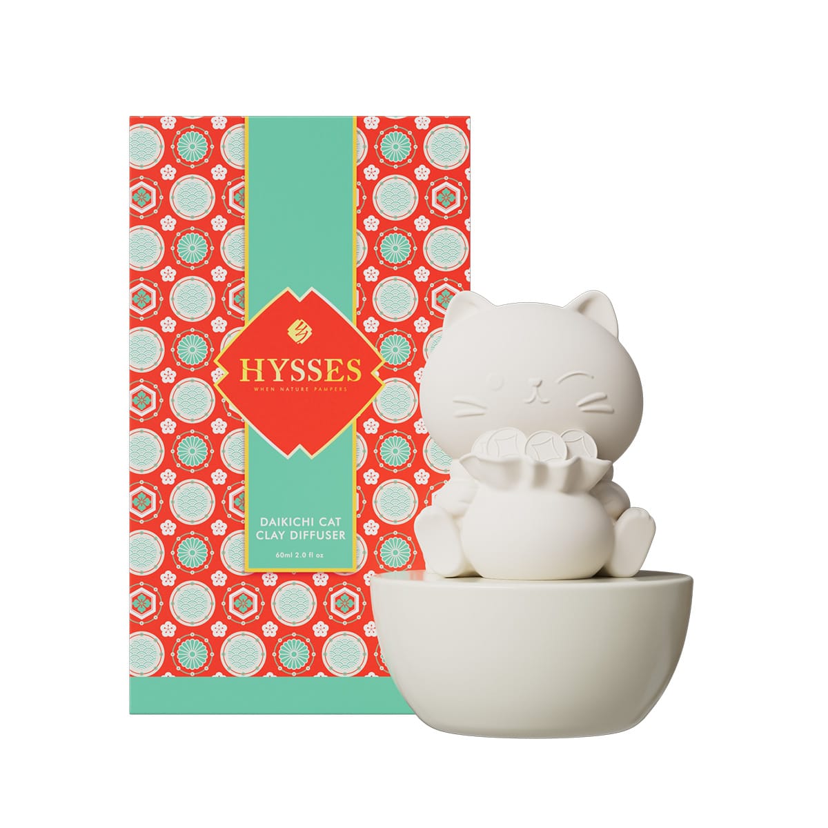 Hysses Singapore Home & Scent Clay Diffuser Daikichi Cat