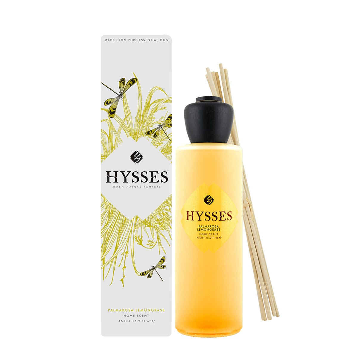 Hysses Singapore Home & Scent 450ml Home Scent Reed Diffuser Palmarosa Lemongrass