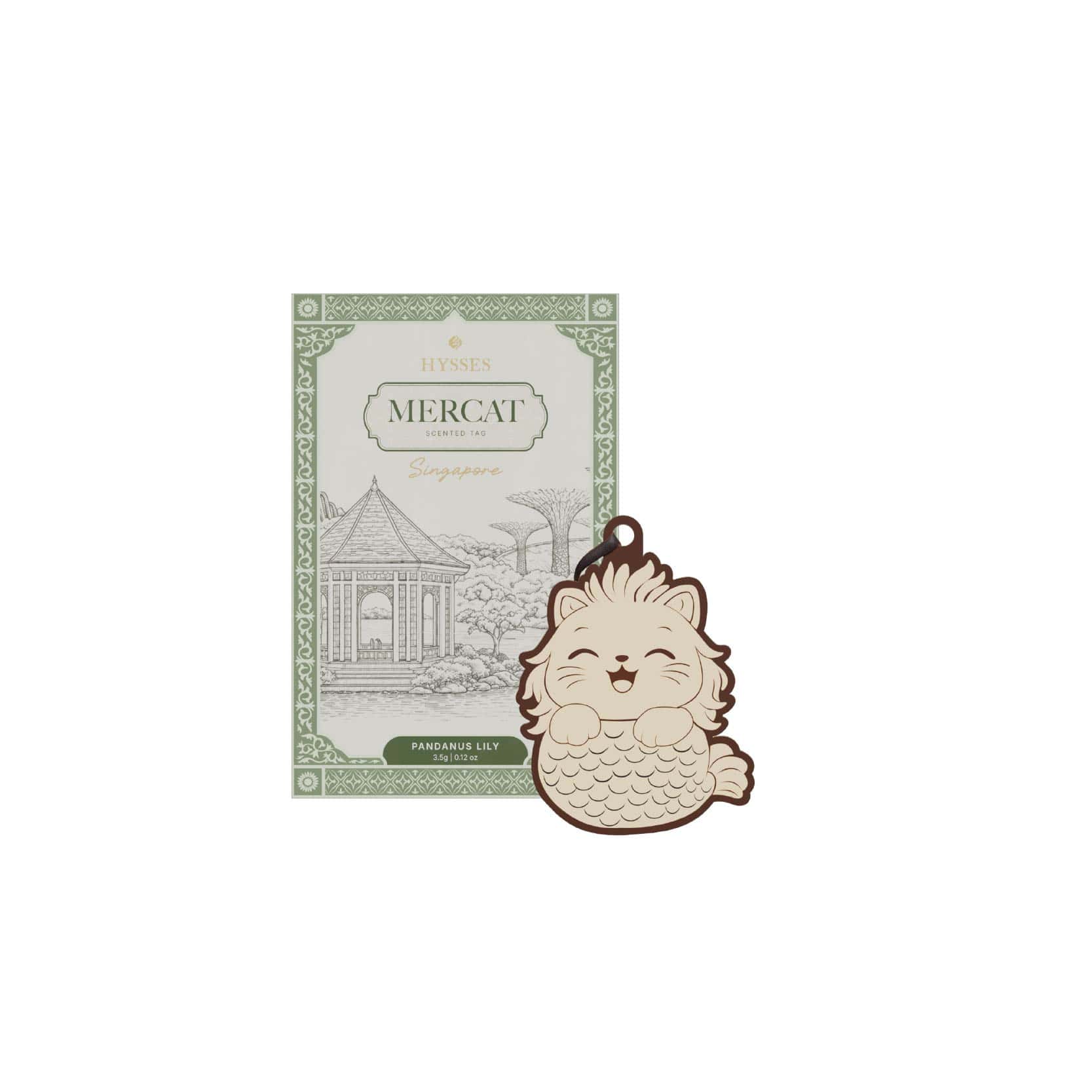 Hysses Singapore Home & Scent Mercat Scented Tag, Tasek, Pandanus Lily