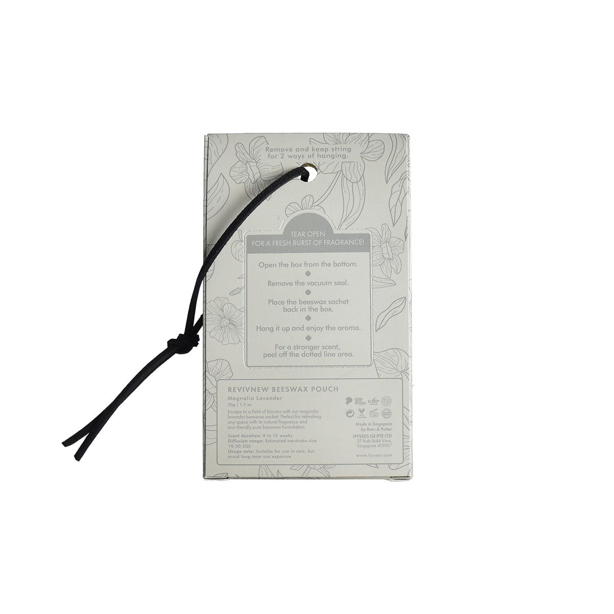 Hysses Singapore Home & Scent RevivNew Beeswax Pouch, Magnolia Lavender