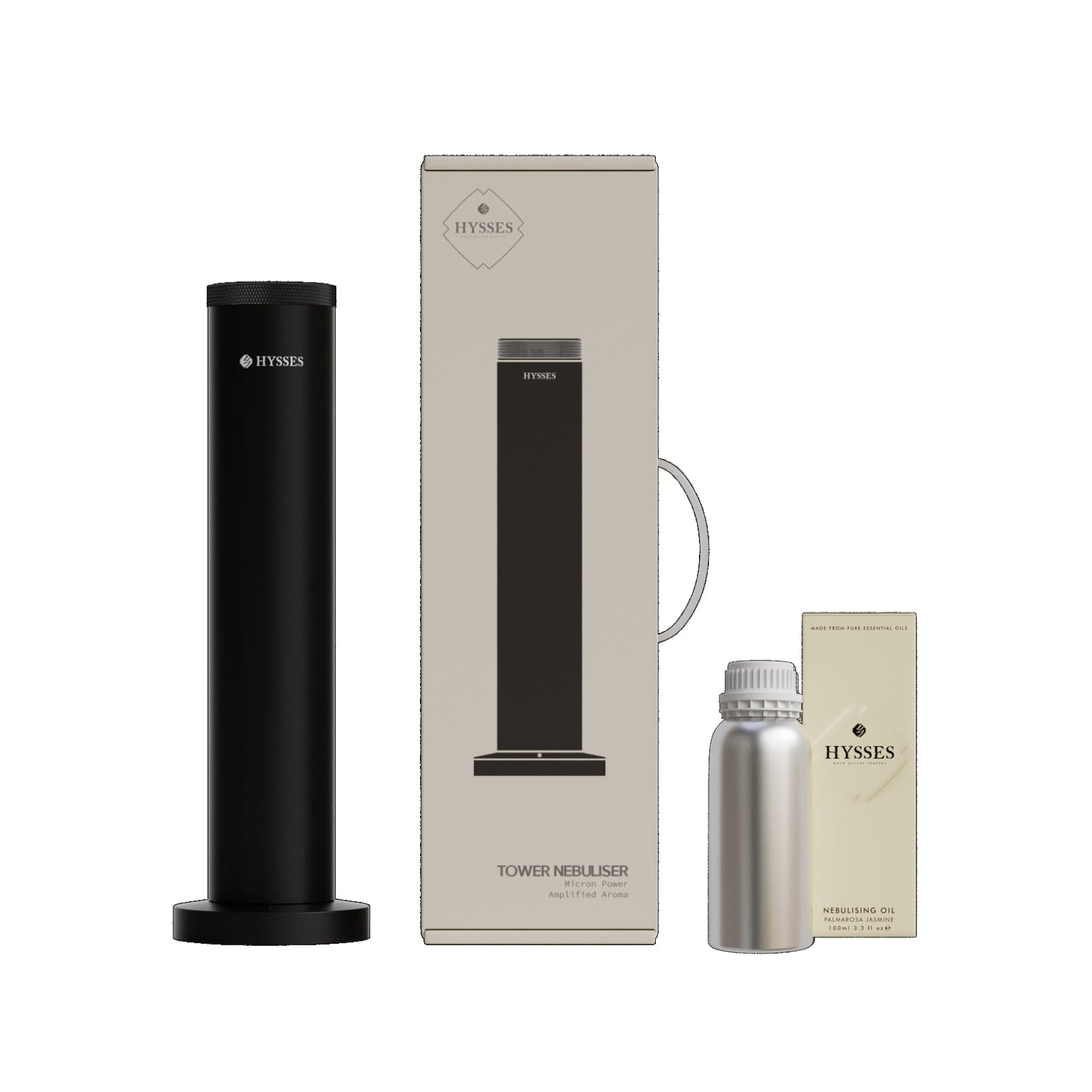 Hysses Official Home & Scent None Tower Nebuliser & Nebulising Oil (Palmarosa Jasmine)