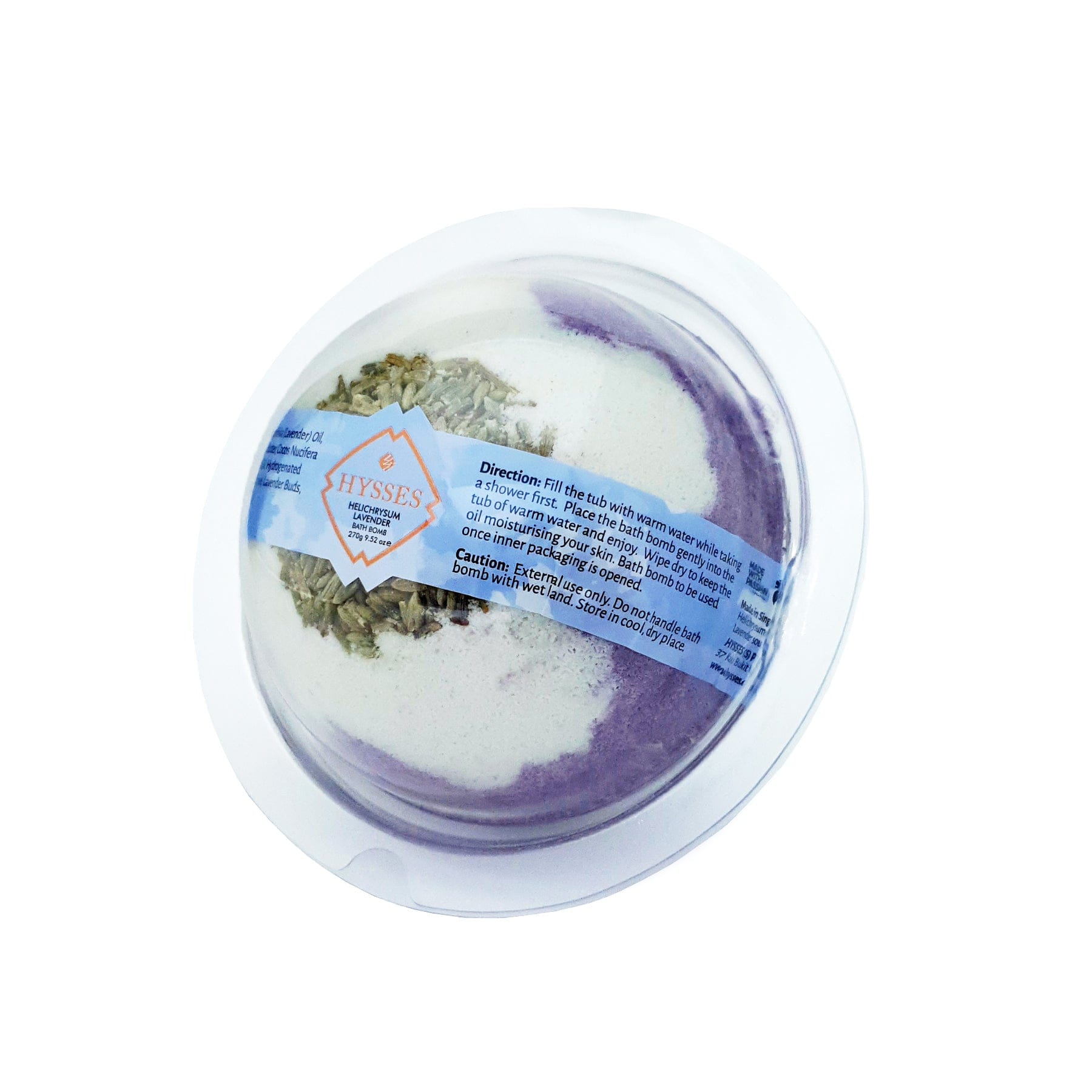 Hysses Body Care Bath Bomb, Helichrysum Lavender