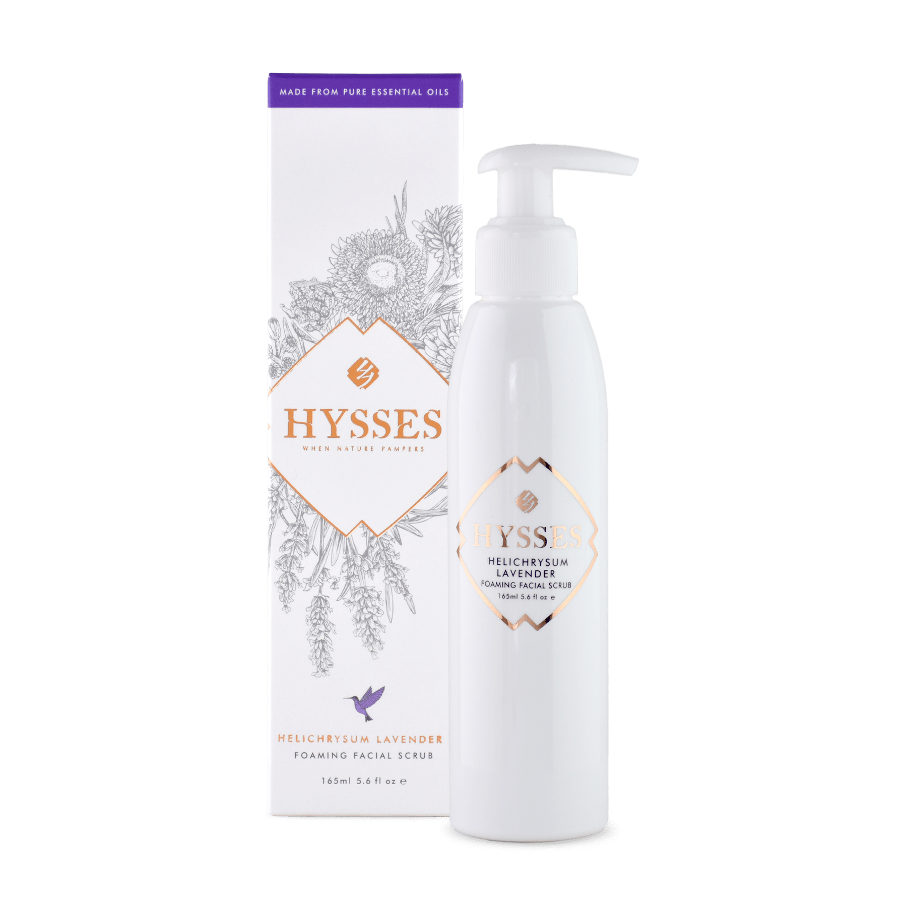 Hysses Face Care Facial Scrub Foaming Helichrysum Lavender