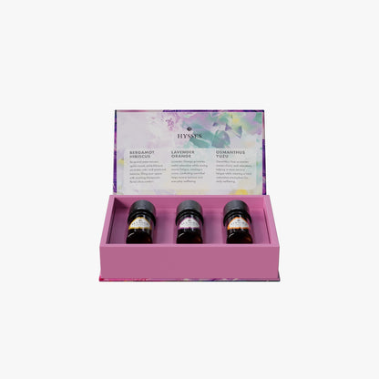 Gift Set of 3 Essential Oils, 5ml (Lavender Orange, Osmanthus Yuzu & Bergamot Hibiscus)