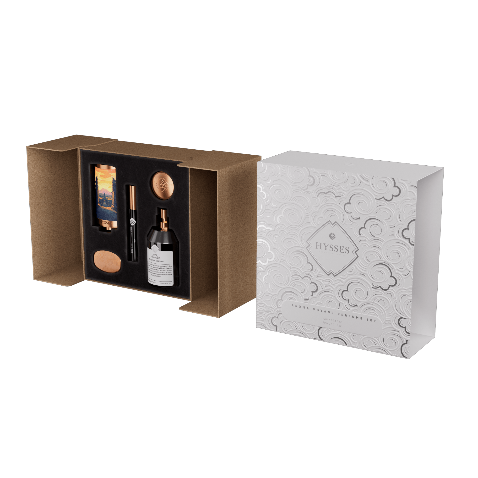 Hysses Singapore Body Aroma Voyage Perfume Set, Java Indonesia