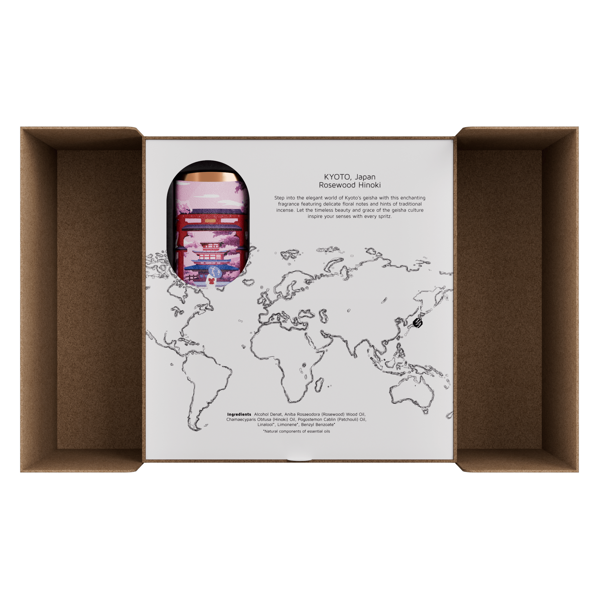 Hysses Singapore Body Aroma Voyage Perfume Set, Kyoto Japan