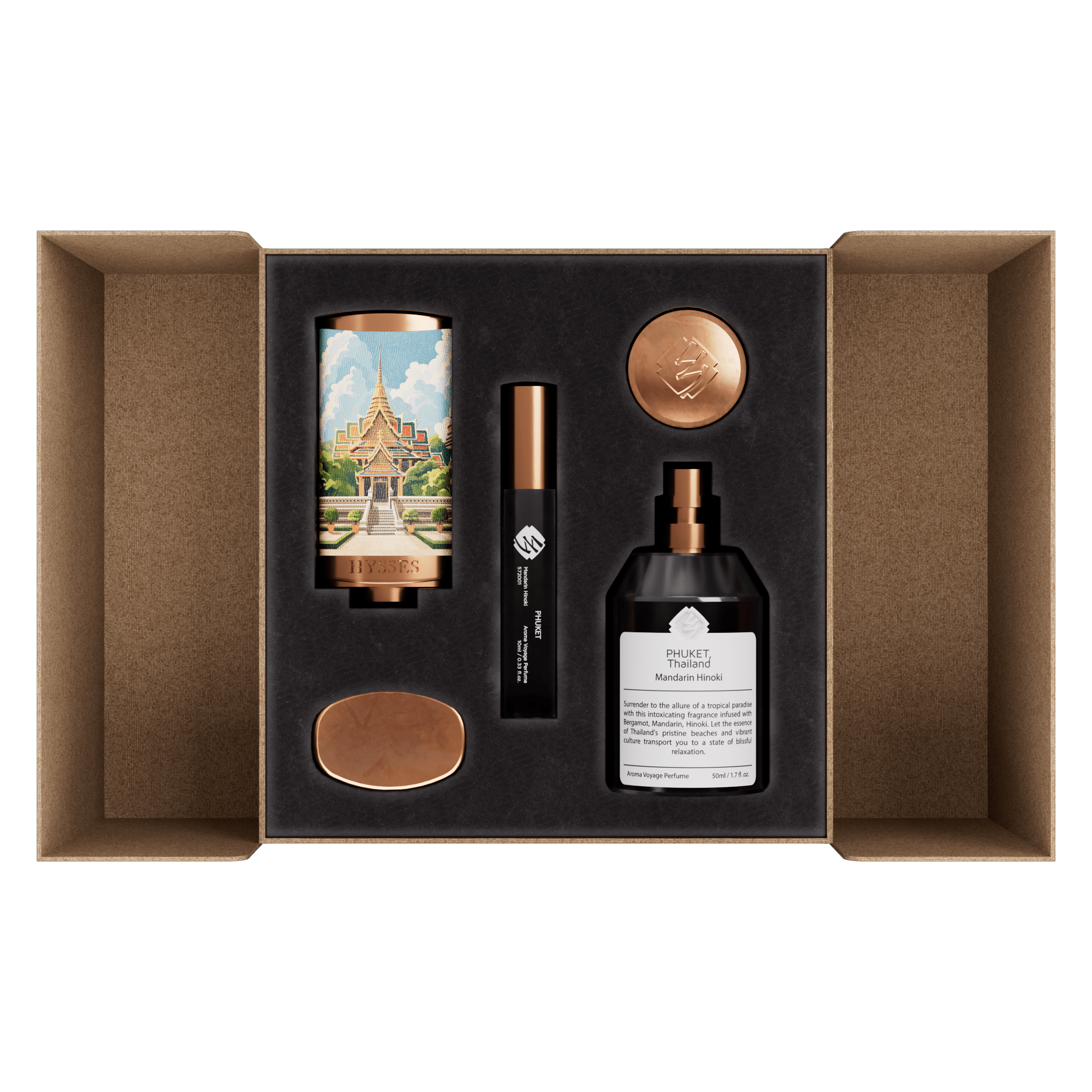 Hysses Singapore Body Aroma Voyage Perfume Set, Phuket Thailand