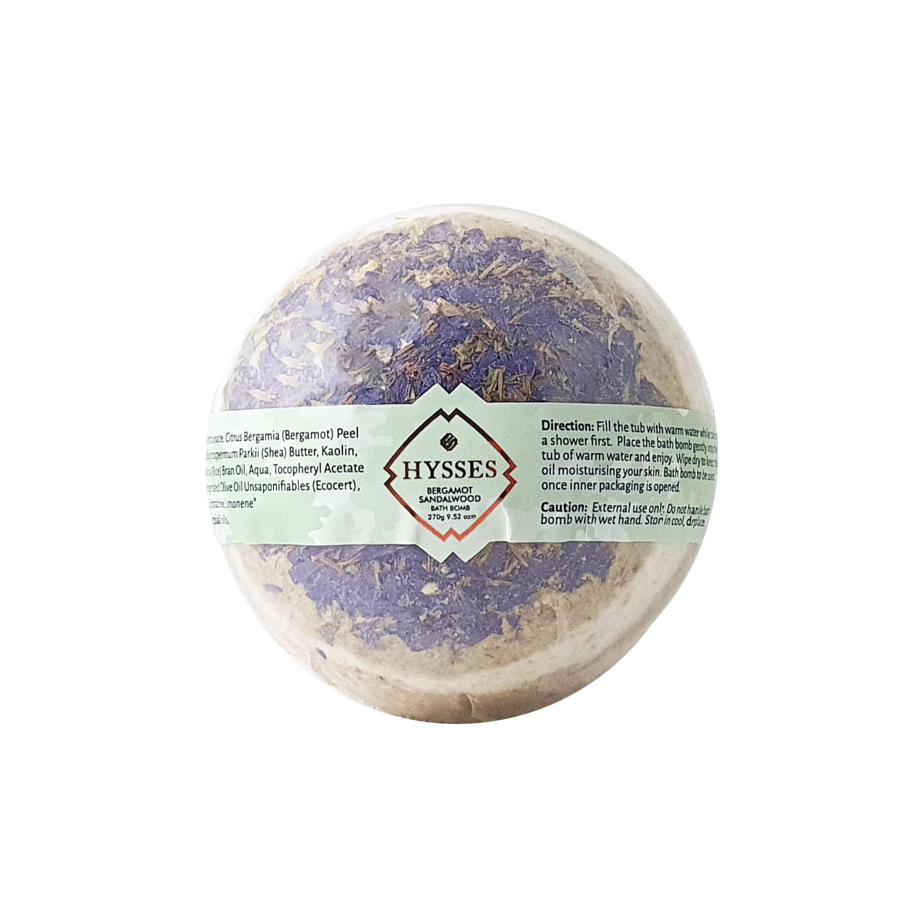 Hysses Singapore Body Bath Bomb, Bergamot Sandalwood