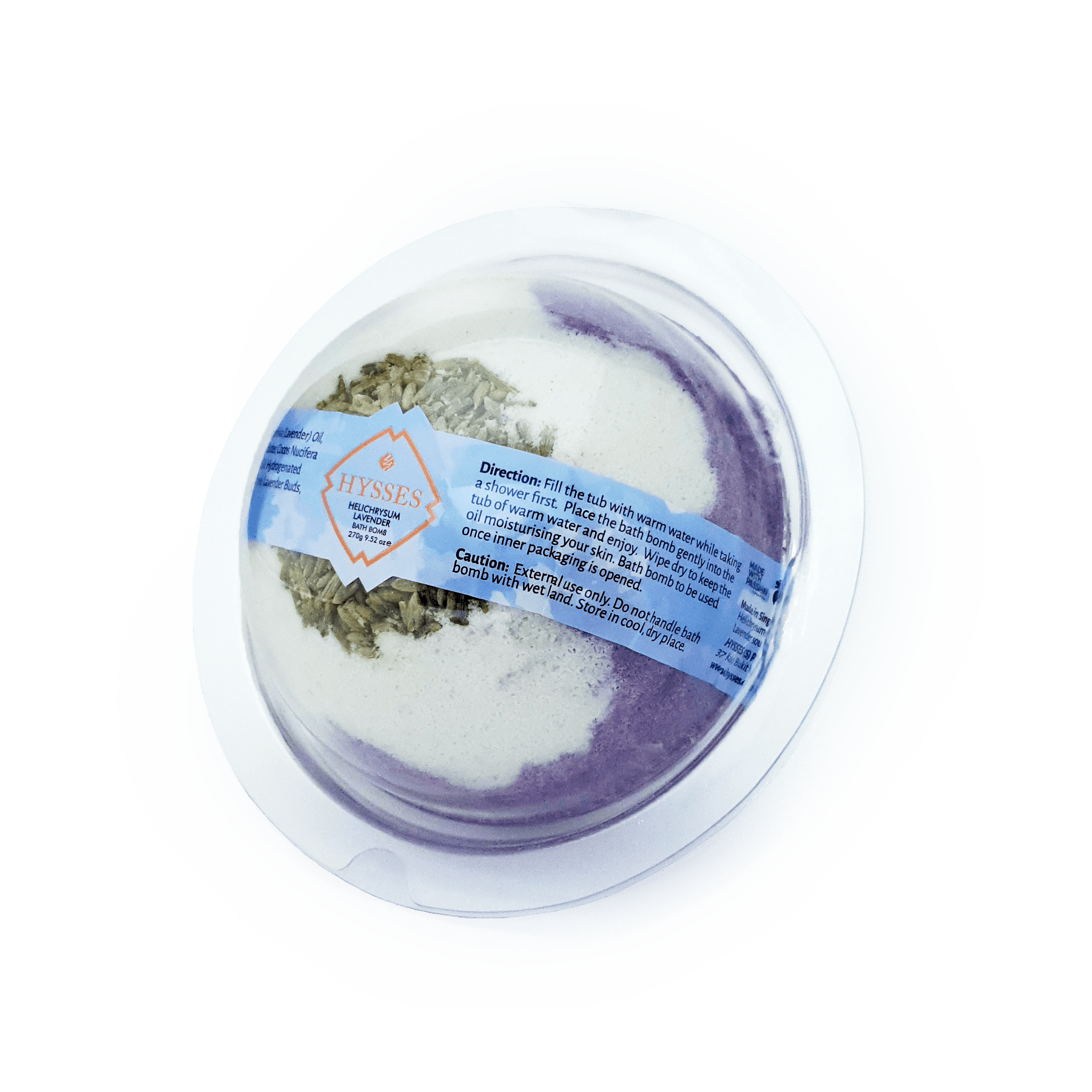 Hysses Singapore Body Bath Bomb, Helichrysum Lavender