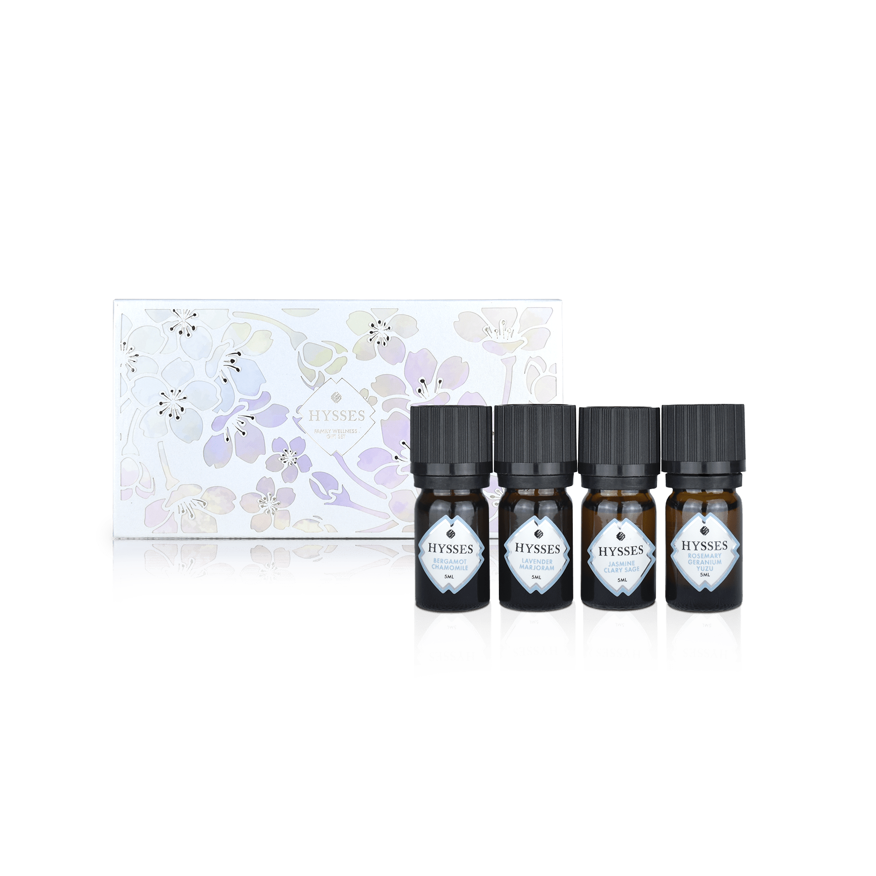 Hysses Body Care Gift Set Of 4 Essential Oils Set, 5ml - Soothing Aid (Bc), Stress Away (Lmj), Healthy Coat (Jc), Flea Away (Gry)