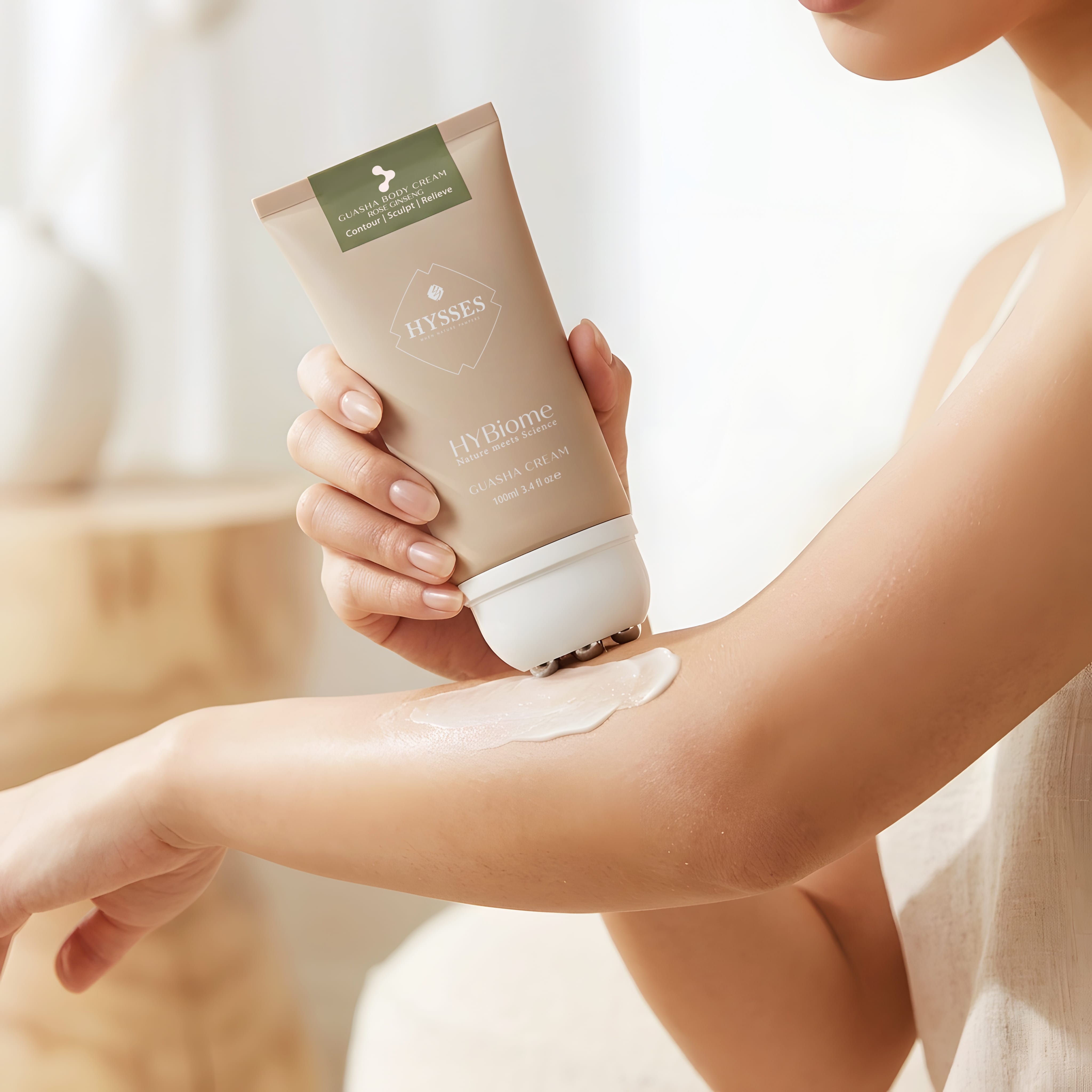 Hysses Singapore Body Care HYBiome Guasha Body Cream, Rose Ginseng