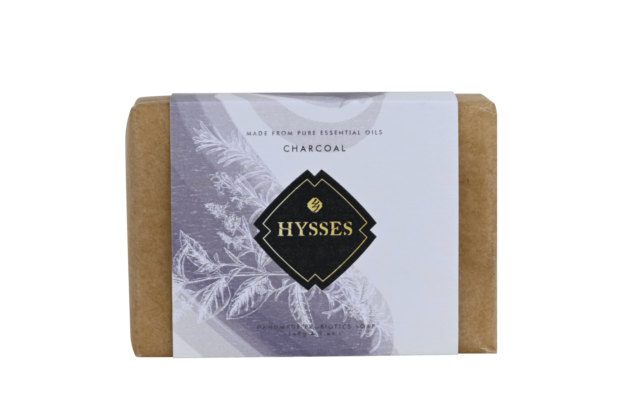 Hysses Body Care Probiotics Handmade Soap, Charcoal (Wax Paper Wrapped)