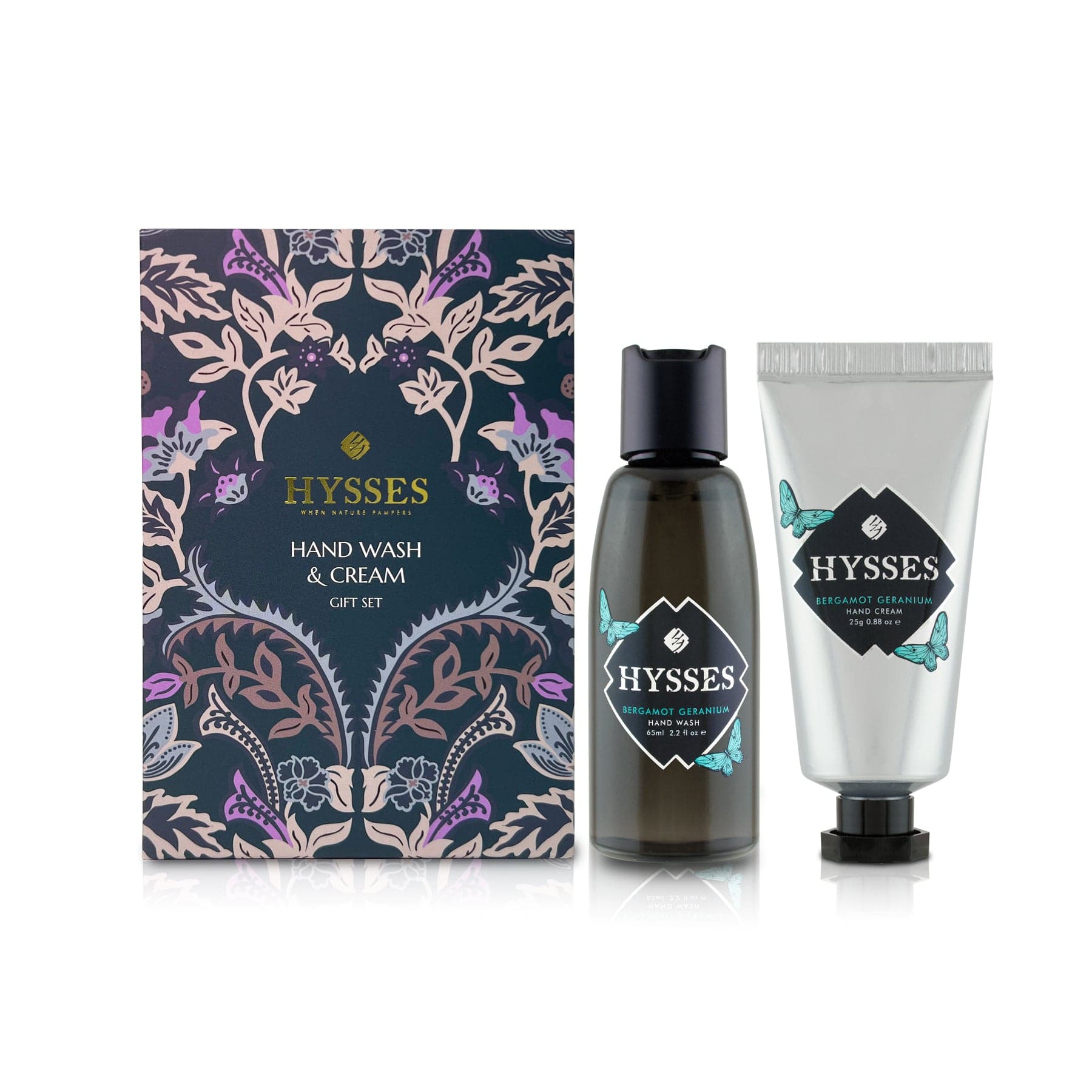 Hysses Body Care Palmarosa Jasmine Travel Gift Set (Hand Wash & Hand Cream) Palmarosa Jasmine
