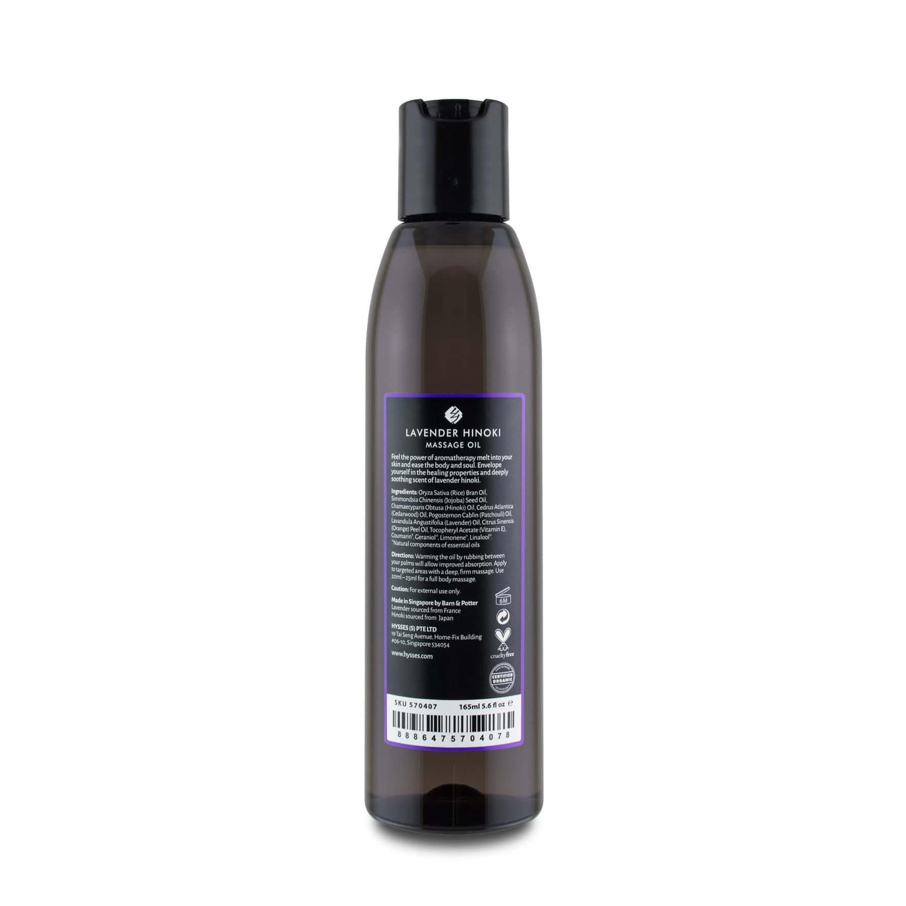 Hysses Singapore Body Massage Oil Lavender Hinoki
