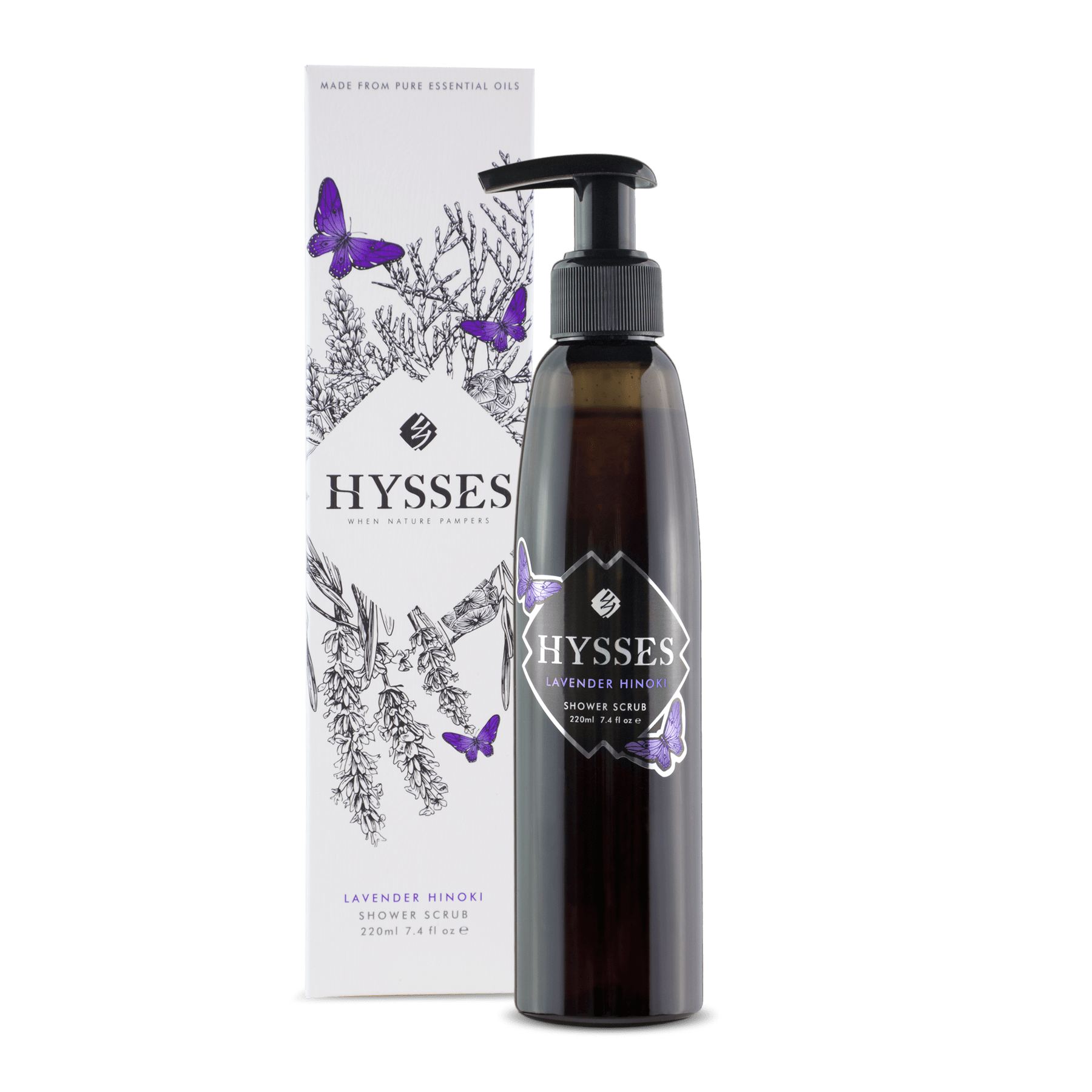 Hysses Singapore Body 220ml Shower Scrub Lavender Hinoki