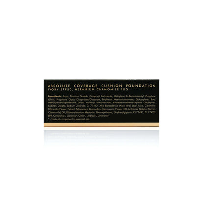 Hysses Singapore Face Absolute Coverage Cushion Foundation Geranium Chamomile Broad Spectrum SPF50/PA++