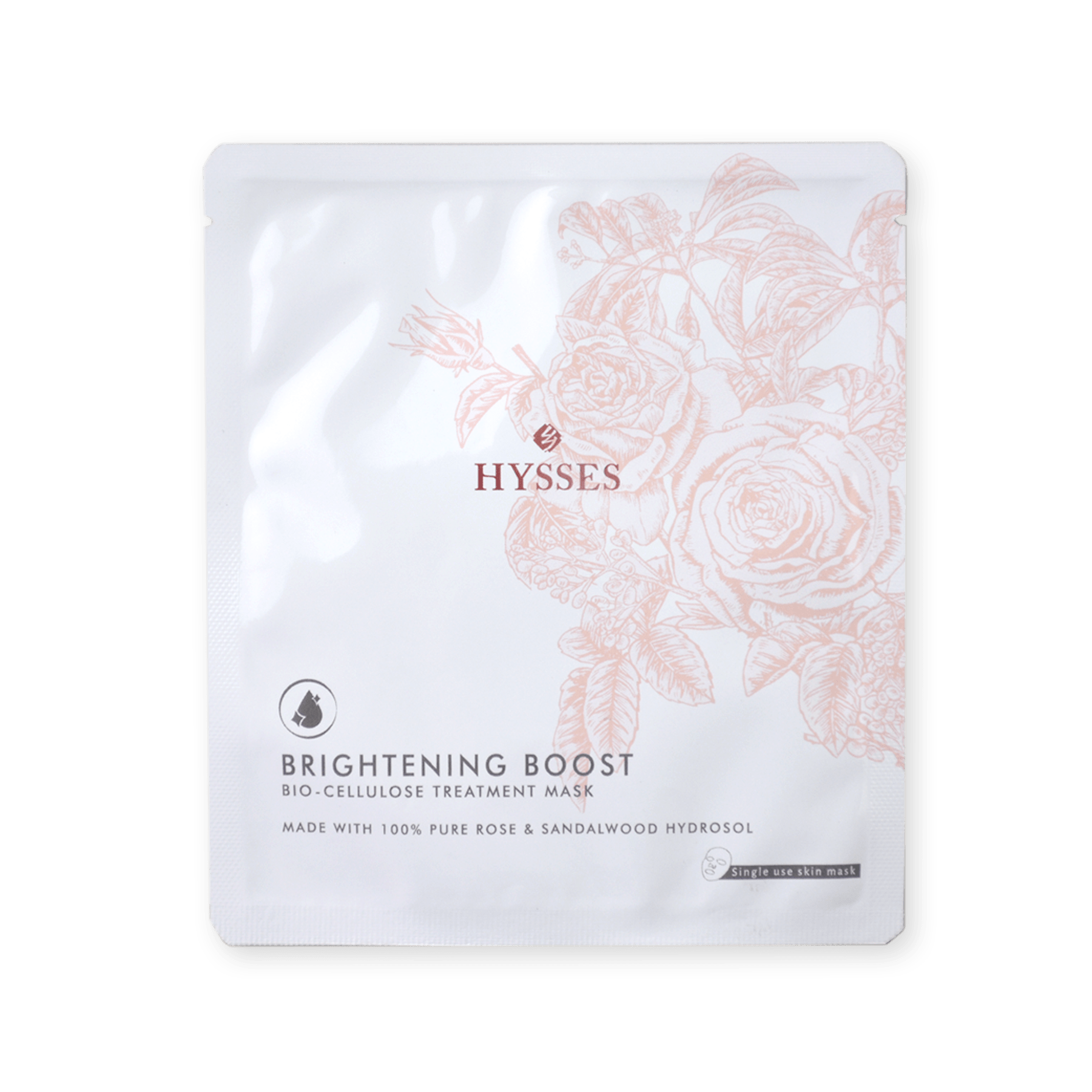 Hysses Singapore Face Bio Cellulose Brightening Mask Rose Sandalwood