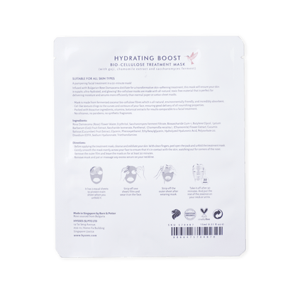 Hysses Singapore Face Bio Cellulose Hydrating Mask Rose