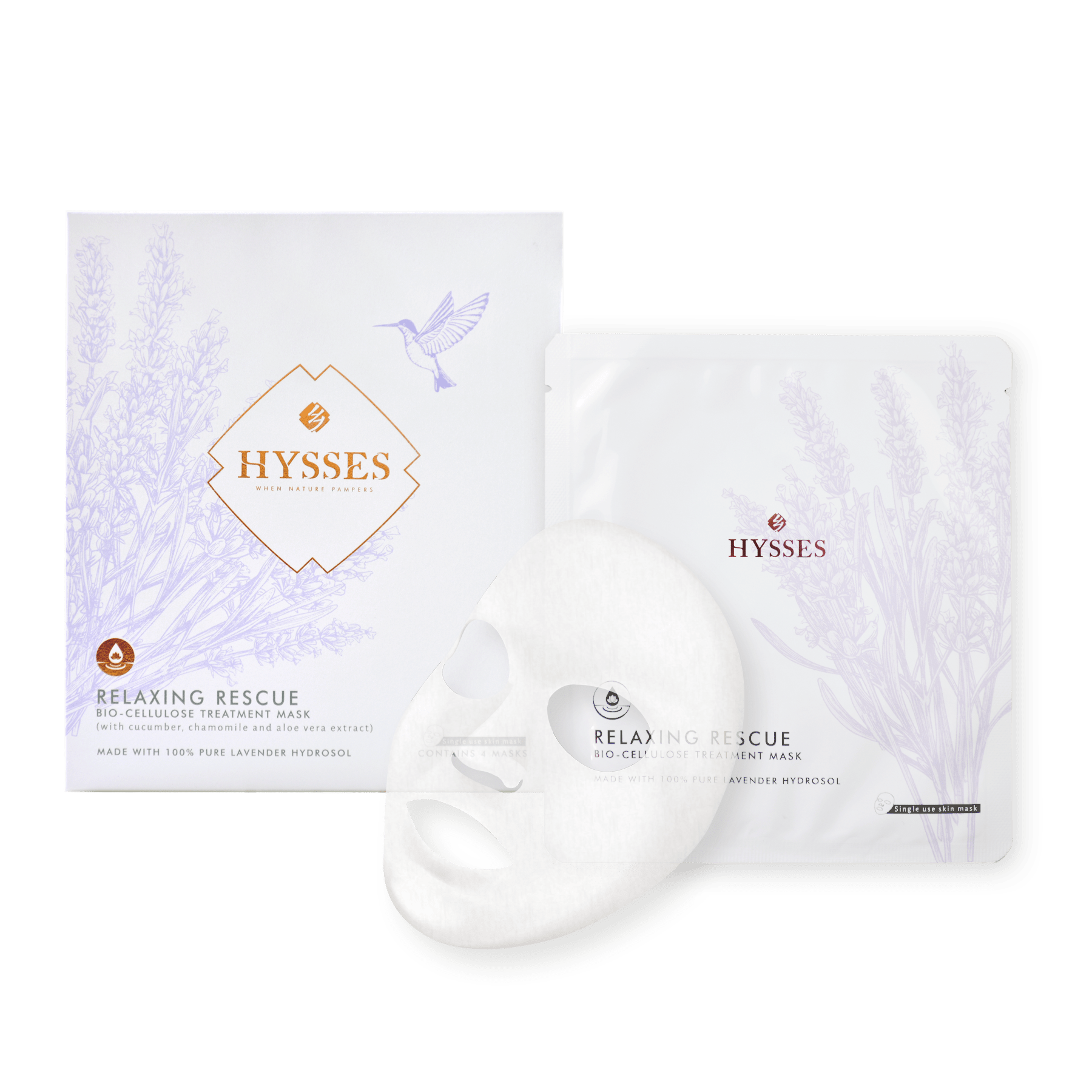 Hysses Singapore Face Bio Cellulose Relaxing Mask Lavender