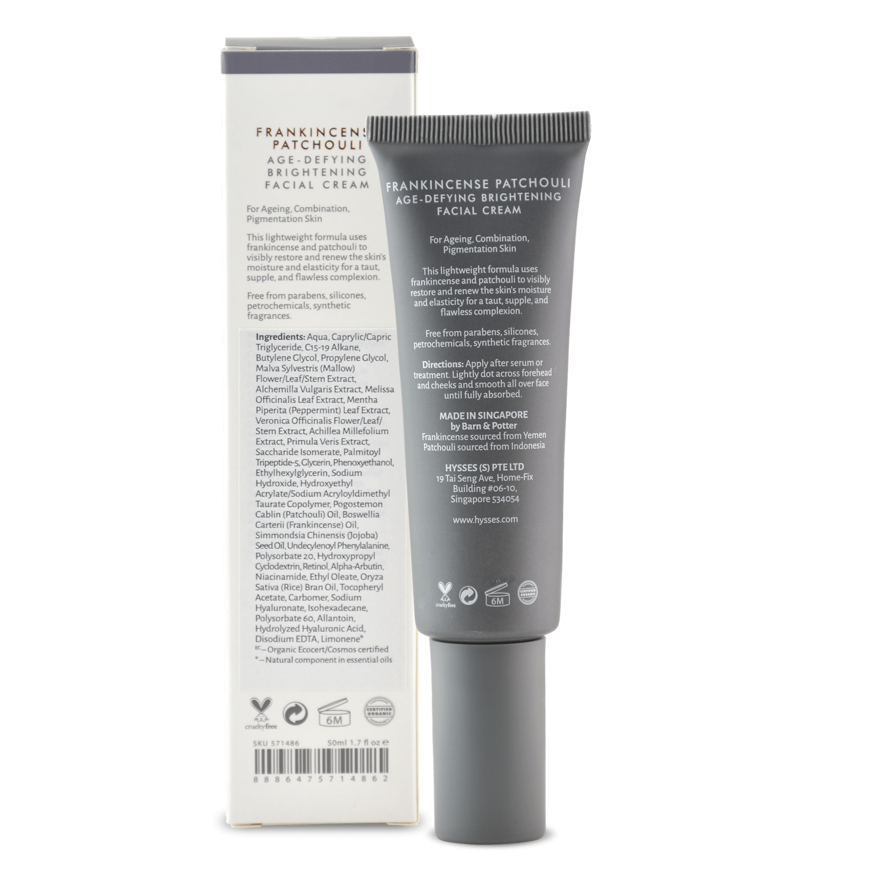 Hysses Singapore Face Care Age Defying Brightening Facial Cream Frankincense Patchouli R