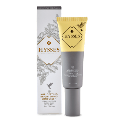 Hysses Singapore Face Care Age Defying Brightening Sunscreen Frankincense Patchouli SPF 40 / PA++ R
