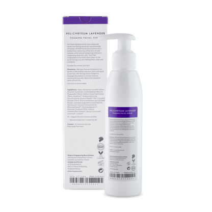 Hysses Singapore Face Care Foaming Facial Scrub Helichrysum Lavender R