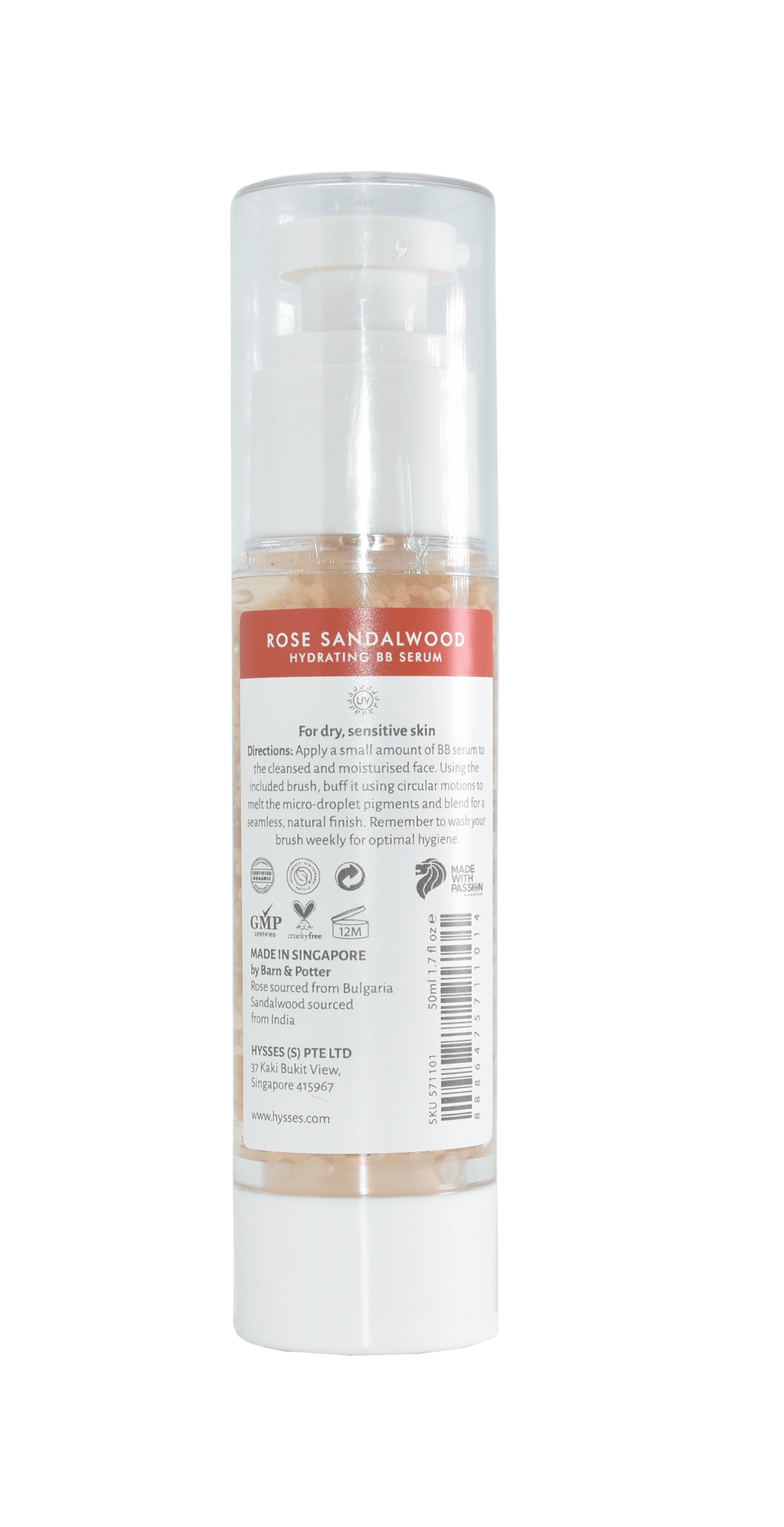 Hysses Face Care Hydrating BB Serum, Rose Sandalwood SPF20