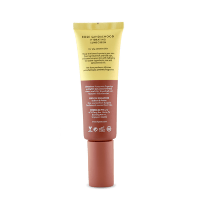 Hysses Singapore Face Care Hydrating Sunscreen Rose Sandalwood SPF 40 / PA++ R