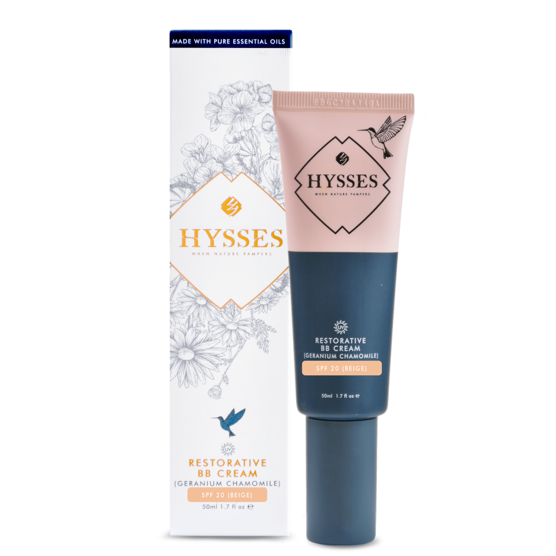 Hysses Face Care Beige Restorative BB Cream Geranium Chamomile SPF20, Beige