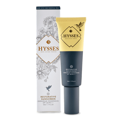 Hysses Singapore Face Care Restorative Sunscreen Geranium Chamomile SPF 40 / PA++ R
