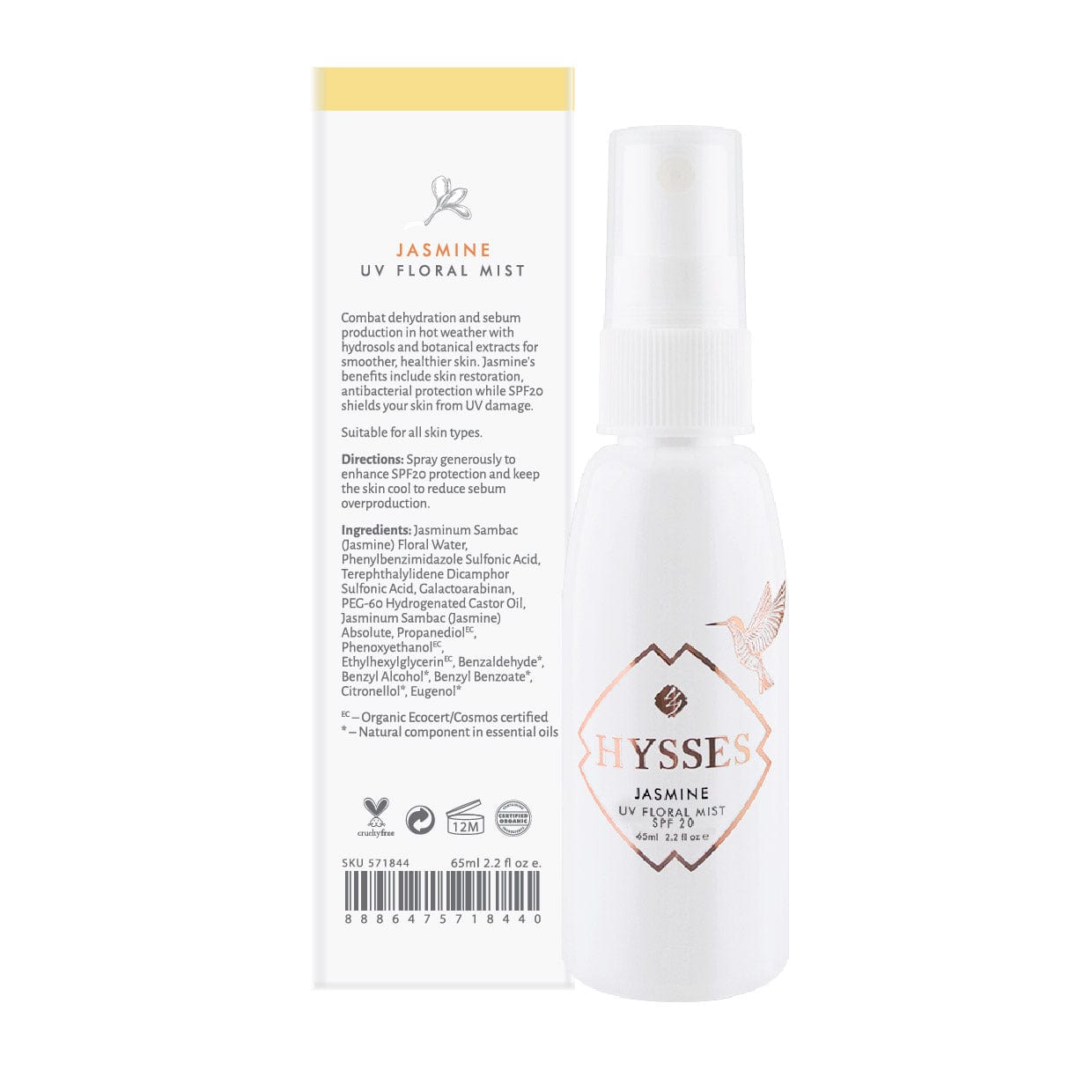 Hysses Singapore Face Care UV Floral Mist Jasmine SPF20 R