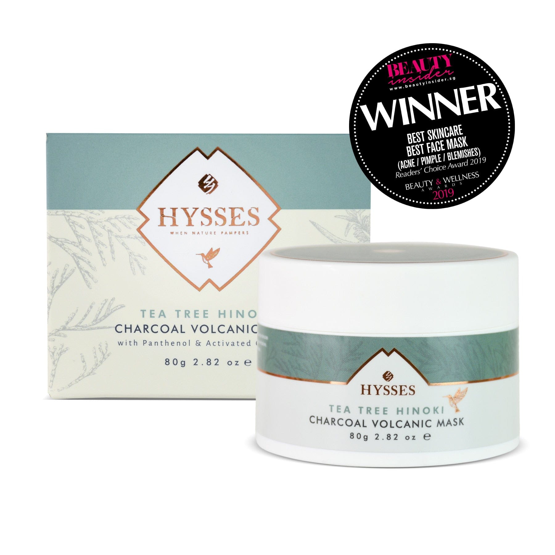 Hysses Singapore Face Charcoal Volcanic Mask Tea Tree Hinoki