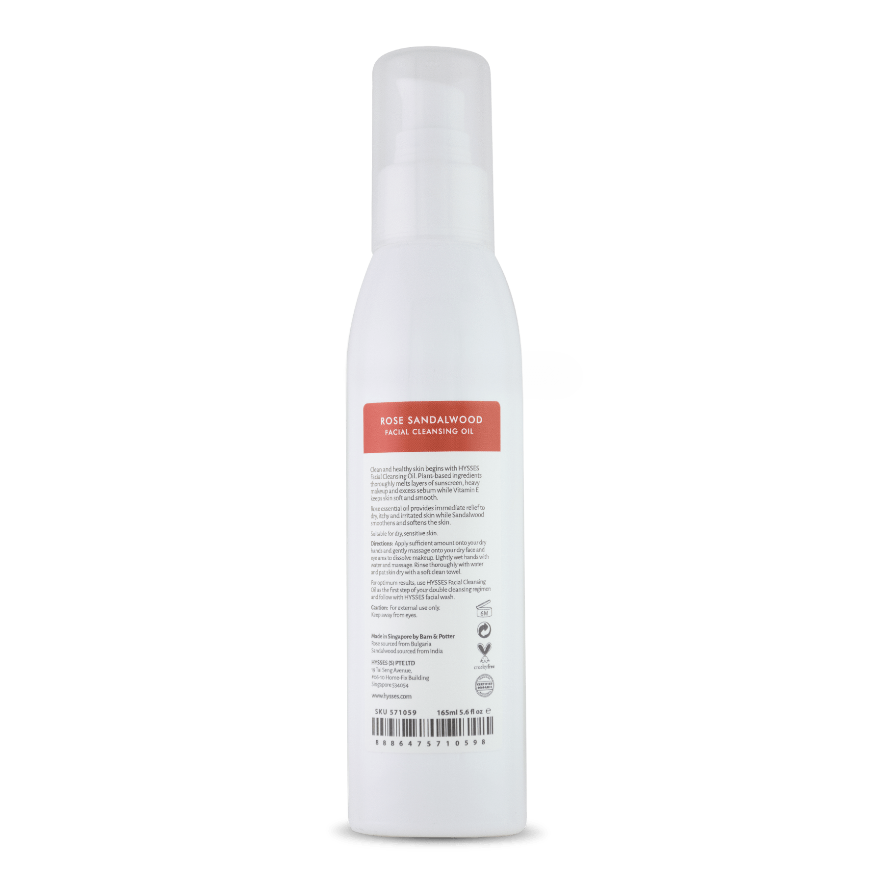 Hysses Singapore Face Facial Cleansing Oil Rose Sandalwood