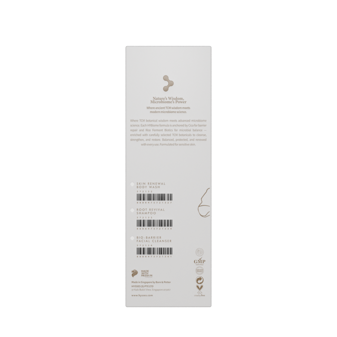 Hysses Singapore Face HYBiome Bio-Barrier Facial Cleanser, Rose Ginseng