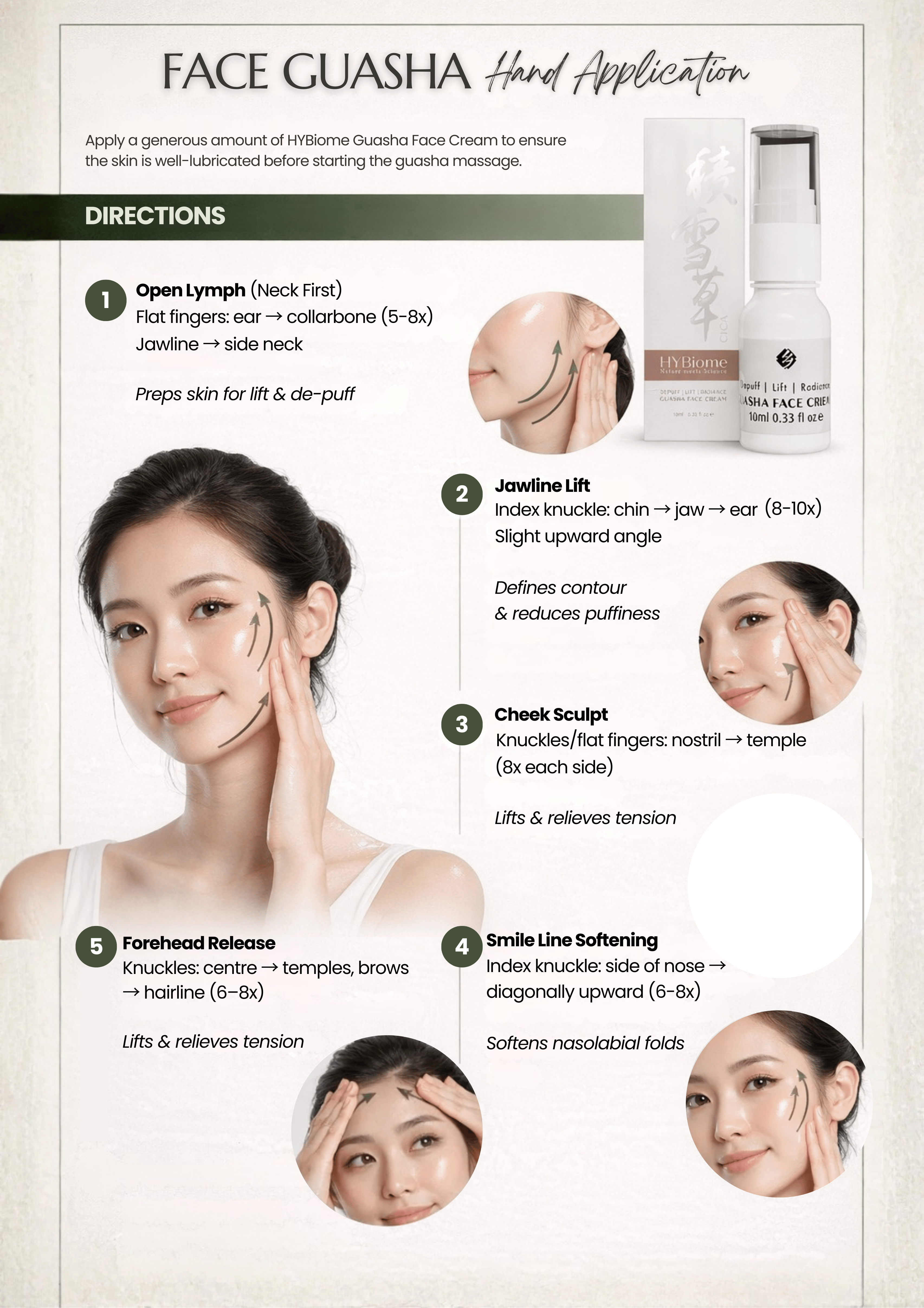 Hysses Singapore Face HYBiome Guasha Face Cream, Rose Ginseng