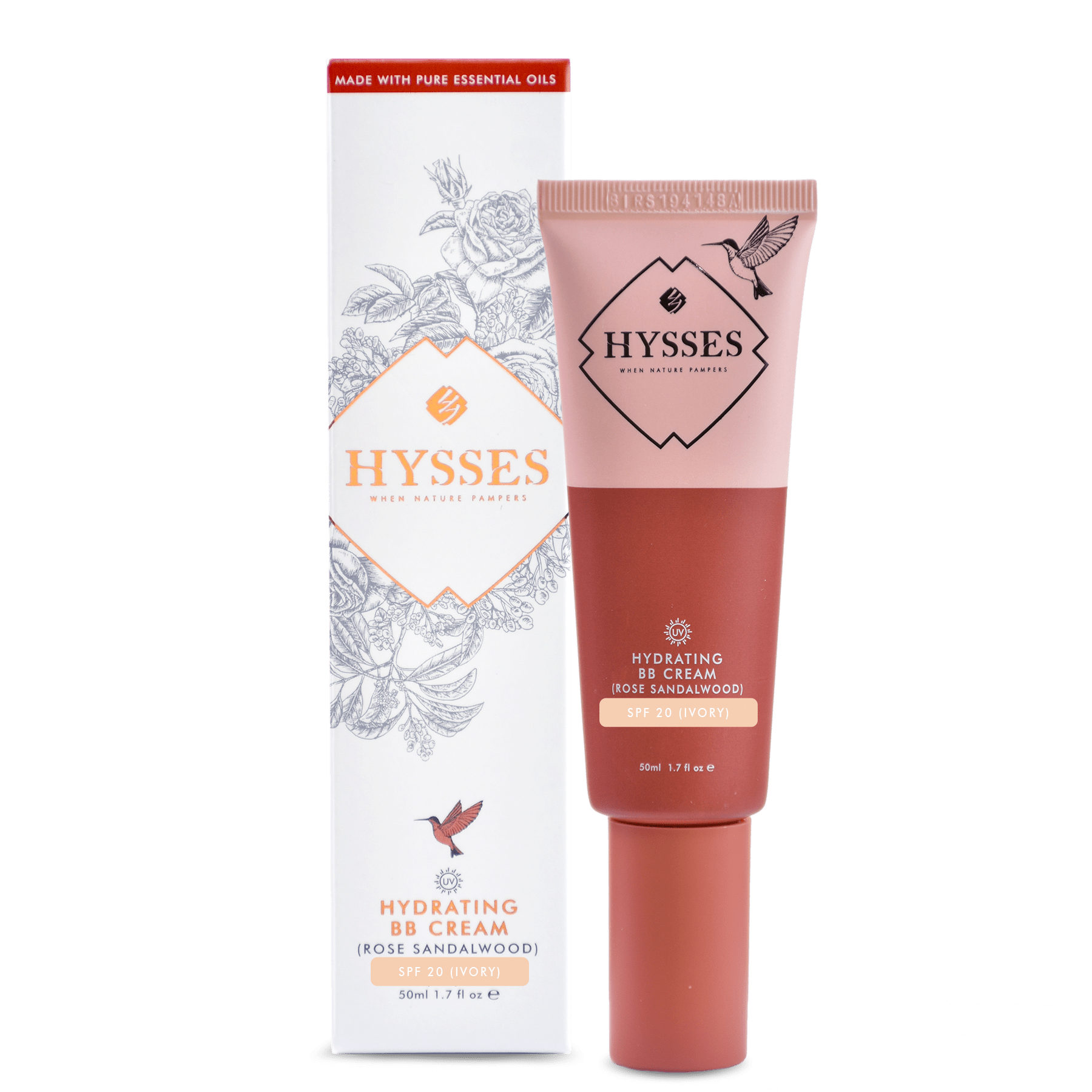 Hysses Singapore Face Ivory Hydrating BB Cream Rose Sandalwood SPF20