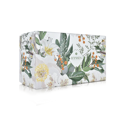 Hysses Singapore Gifts Gift Set Of 2 Beeswax Candles, Lemongrass & Palmarosa Jasmine, 150g