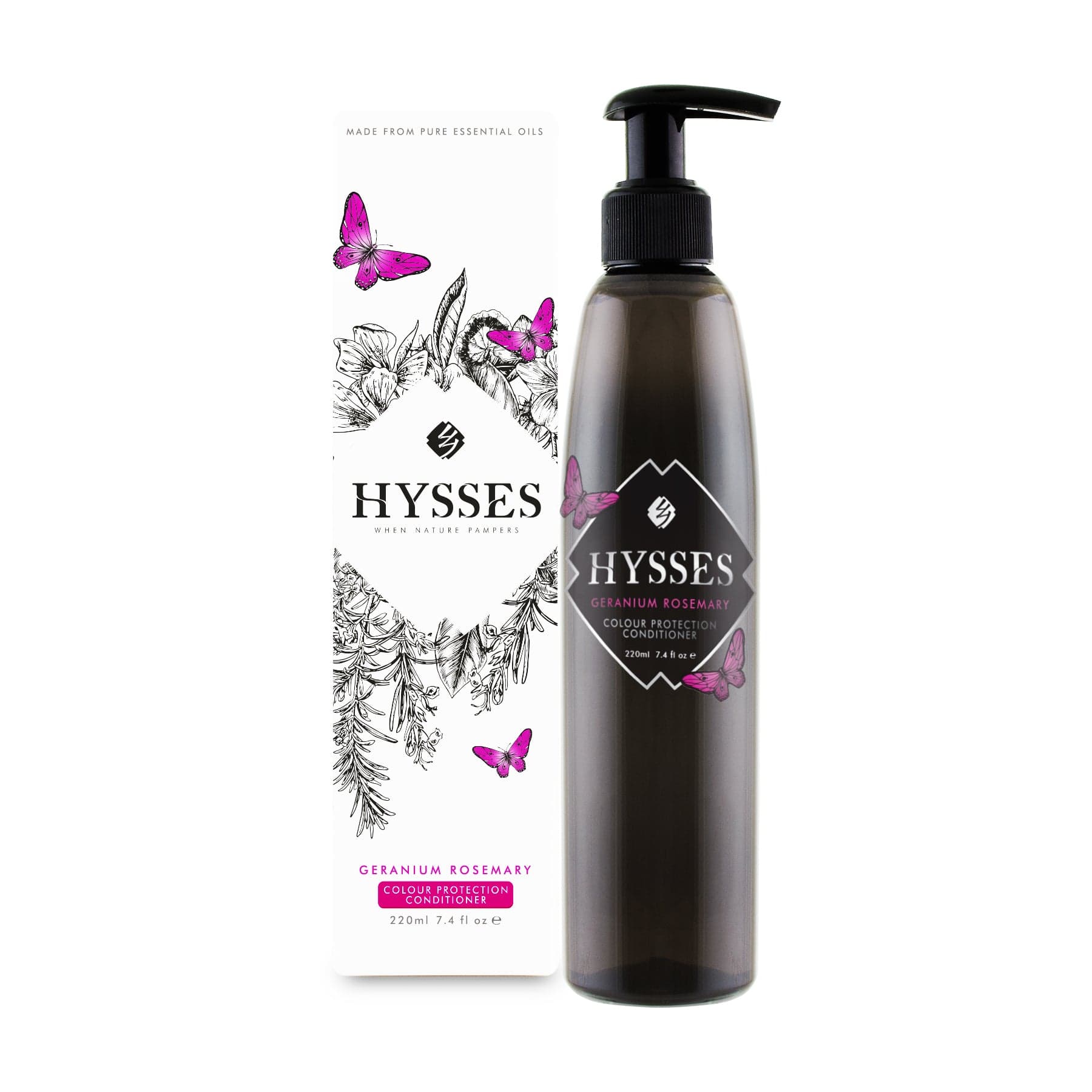 Hysses Hair Care 220ml Colour Protection Conditioner, Geranium Rosemary