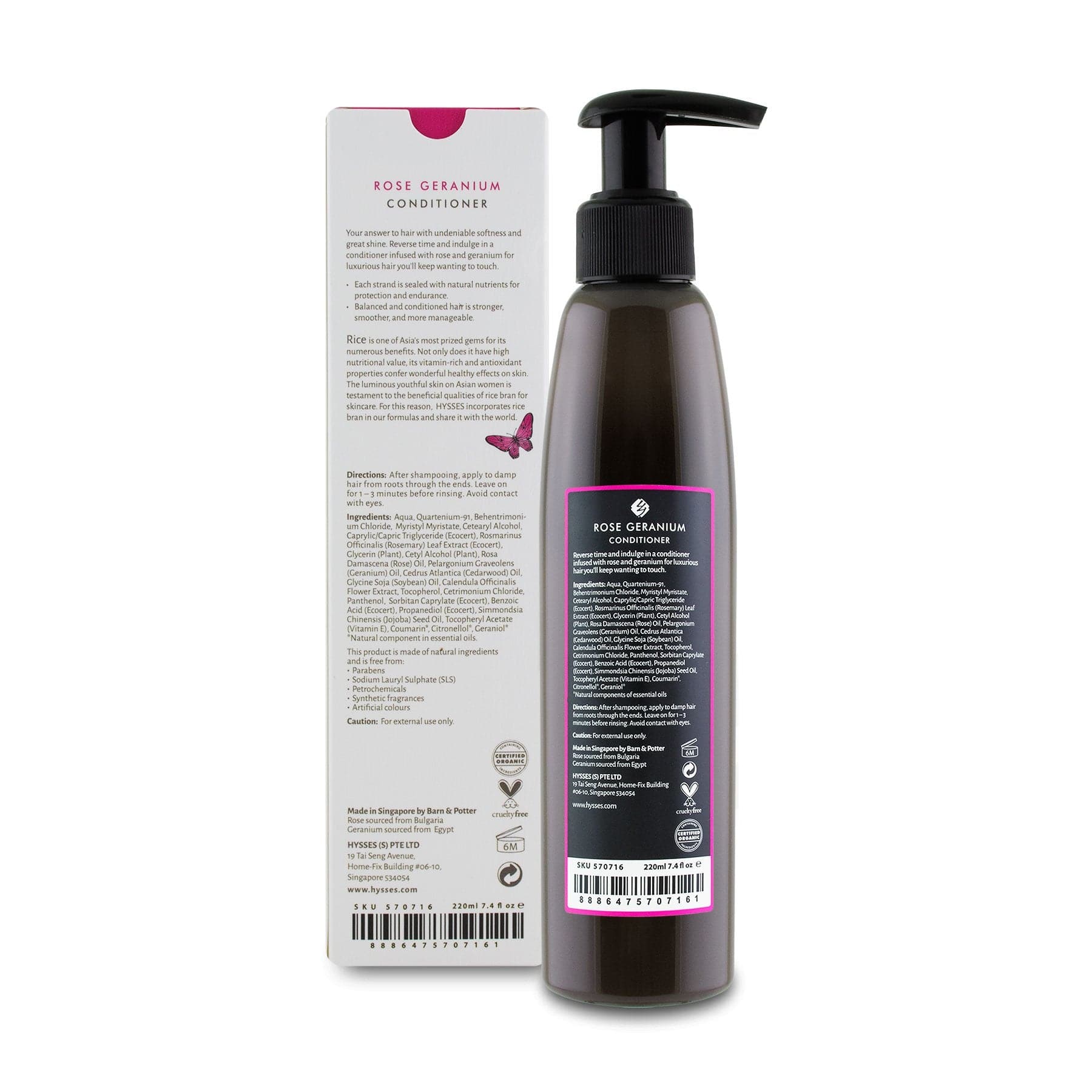 Hysses Singapore Hair Conditioner Rose Geranium